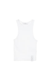 RIBBED CROPPED TANK TOP - WHITE / WHT