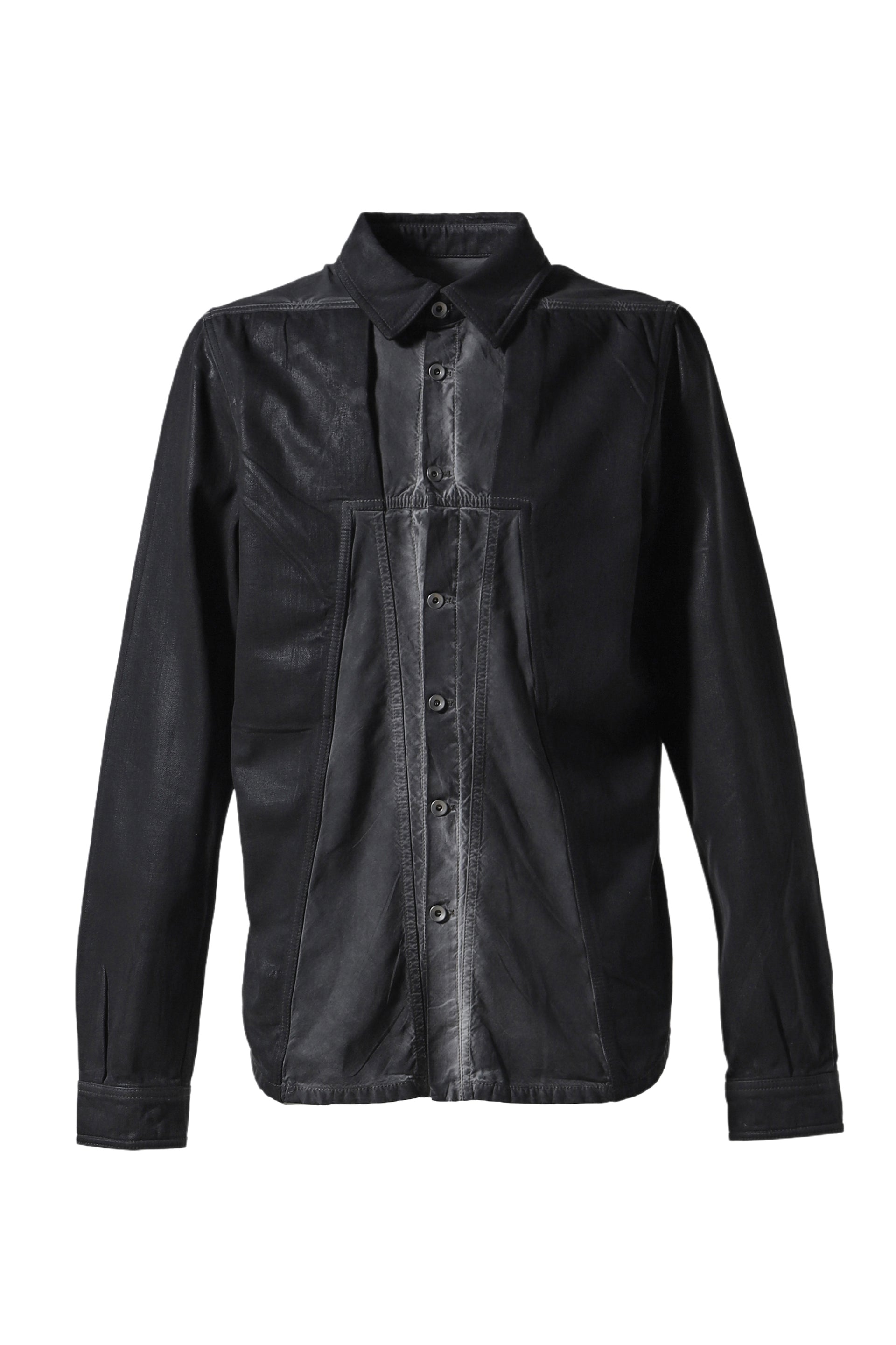 Rick Owens DRKSHDW SPLINTERED SHIRT / STONE