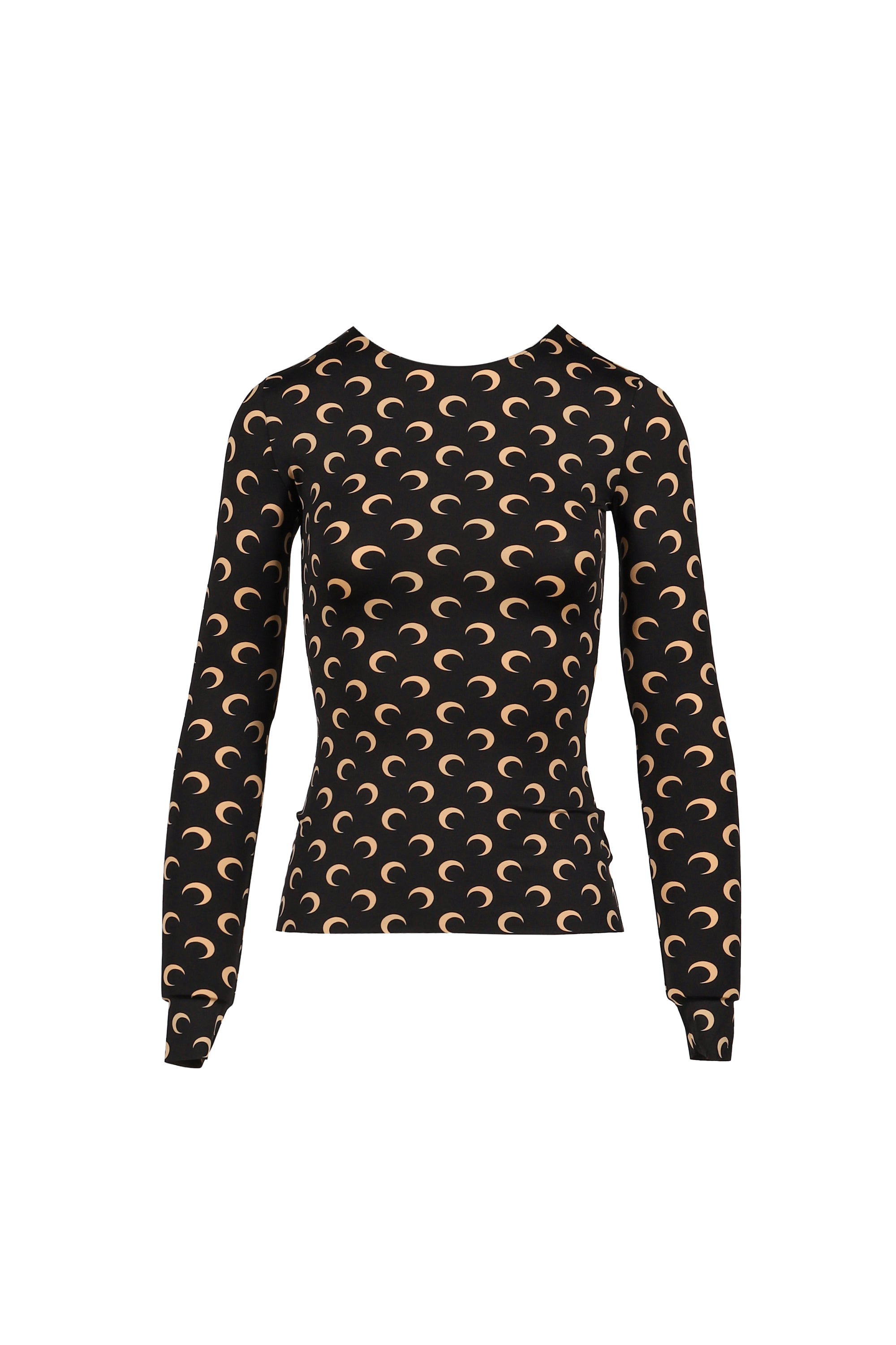 Marine Serre マリーンセル FW25 MOON PRINTED JERSEY LS CREWNECK TOP