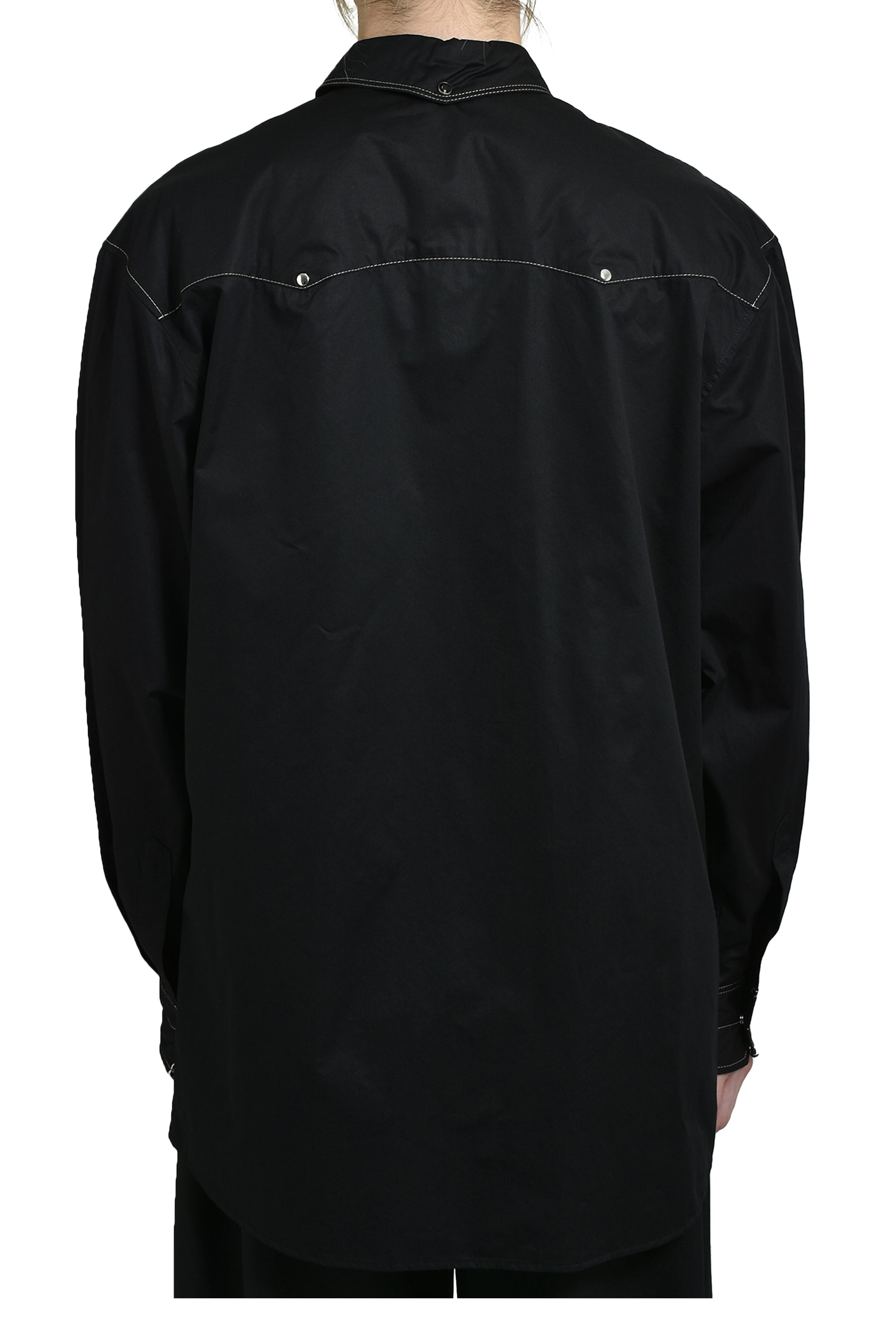 LEMAIRE EMBELLISHED METAL SHIRT / BLK