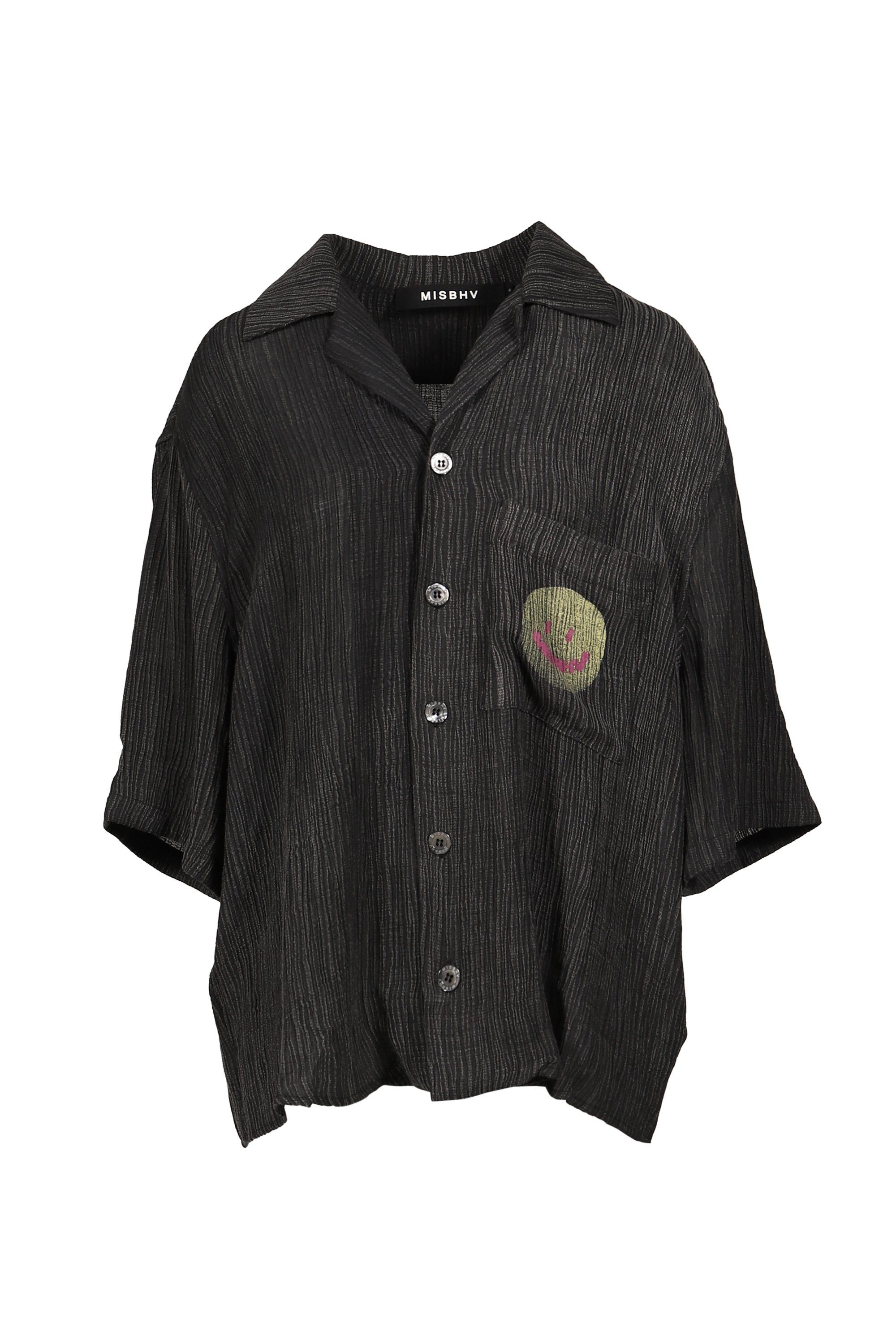 MISBHV ミスビヘイブ SS26 SMILE SHIRT UNISEX / WASHED BLK - NUBIAN