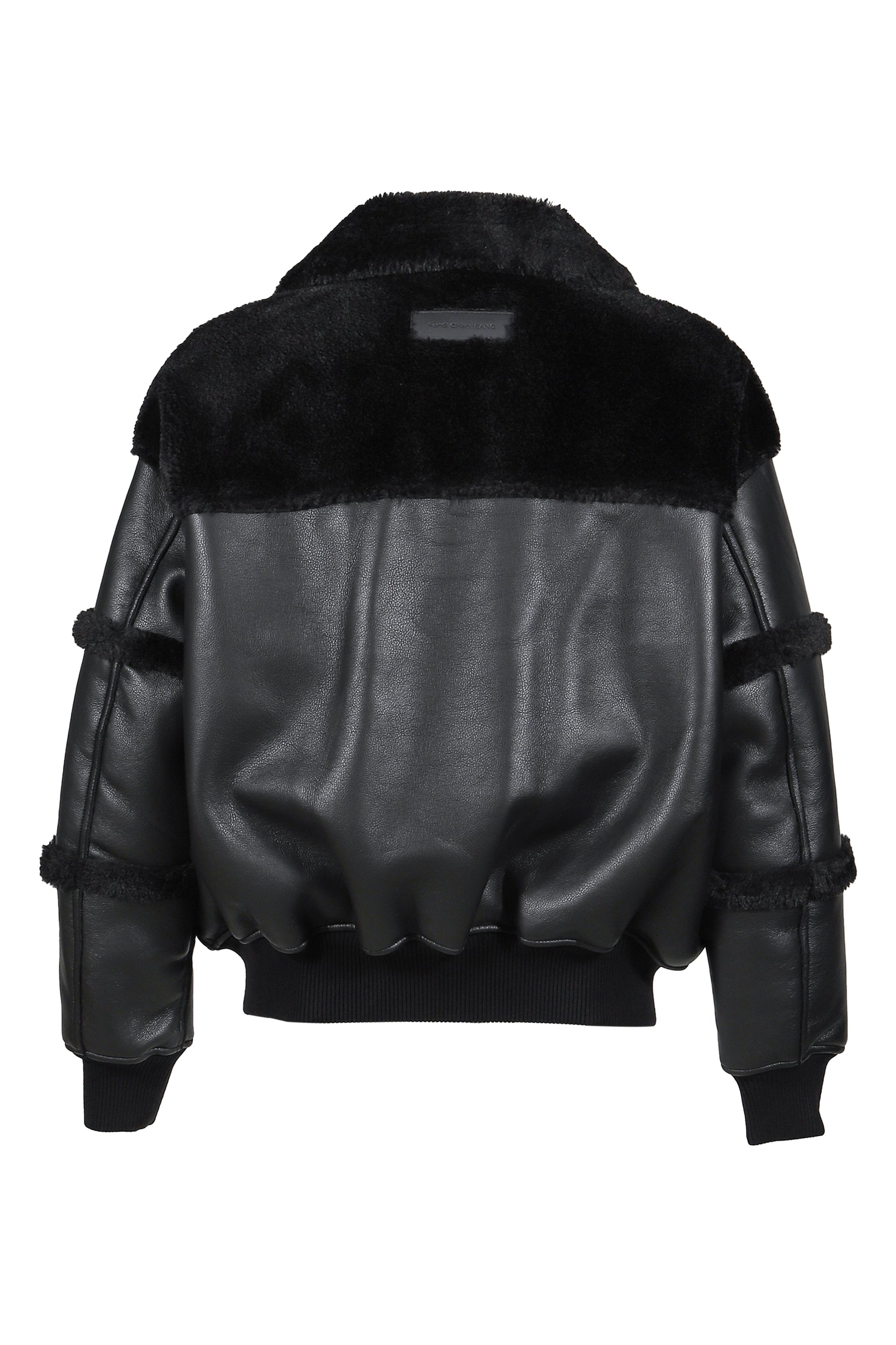 DOUBLE SIDED SHERPA JACKET / BLK