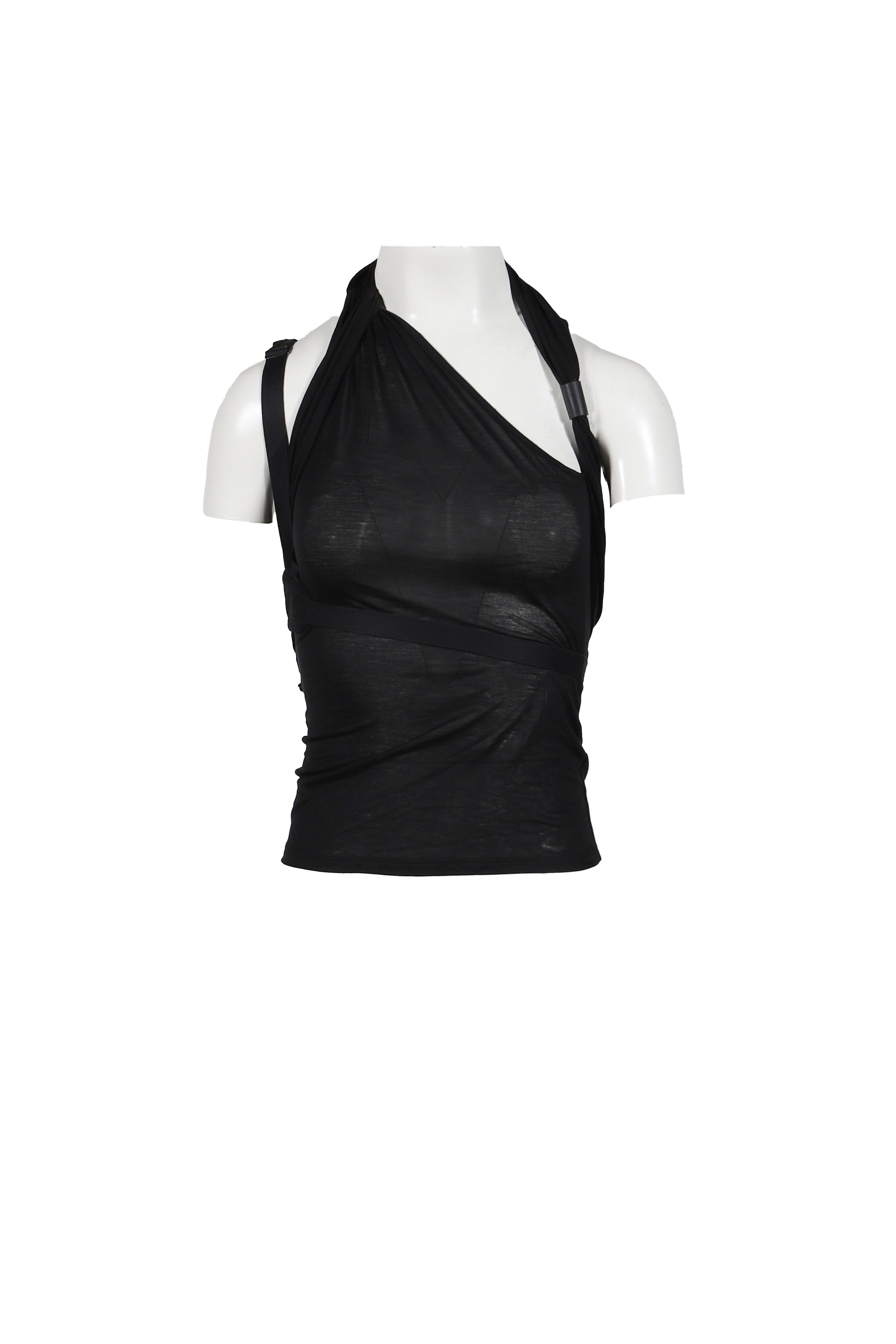 Hyein Seo ヘインソ SS26 SLEEVELESS KNOT TOP W/ BACK STRAP / BLK