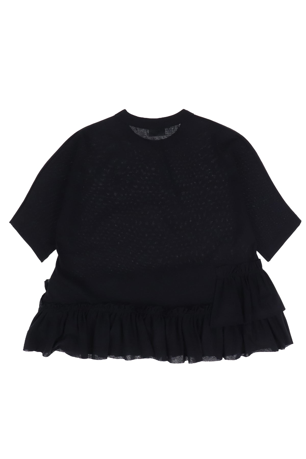 SWALLOW FRILL TIERED TOP / BLK