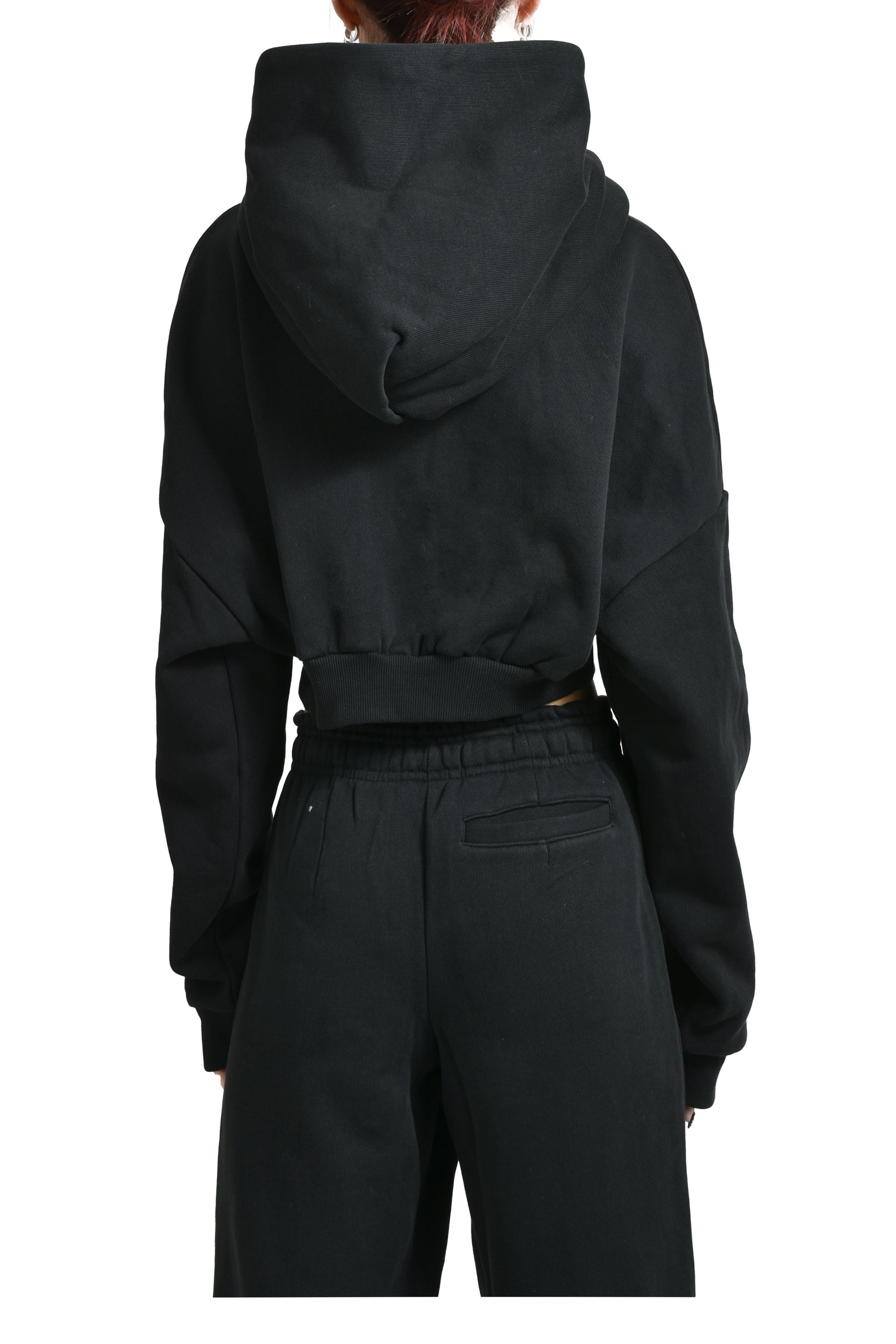 CROPPED HEAVY HOOD / SOOT