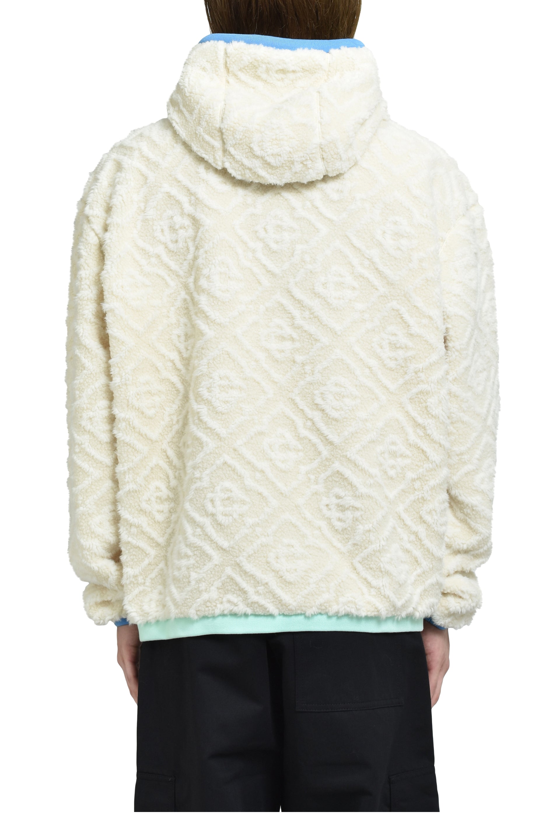 MENS MONOGRAM FLEECE JACKET / O.WHT