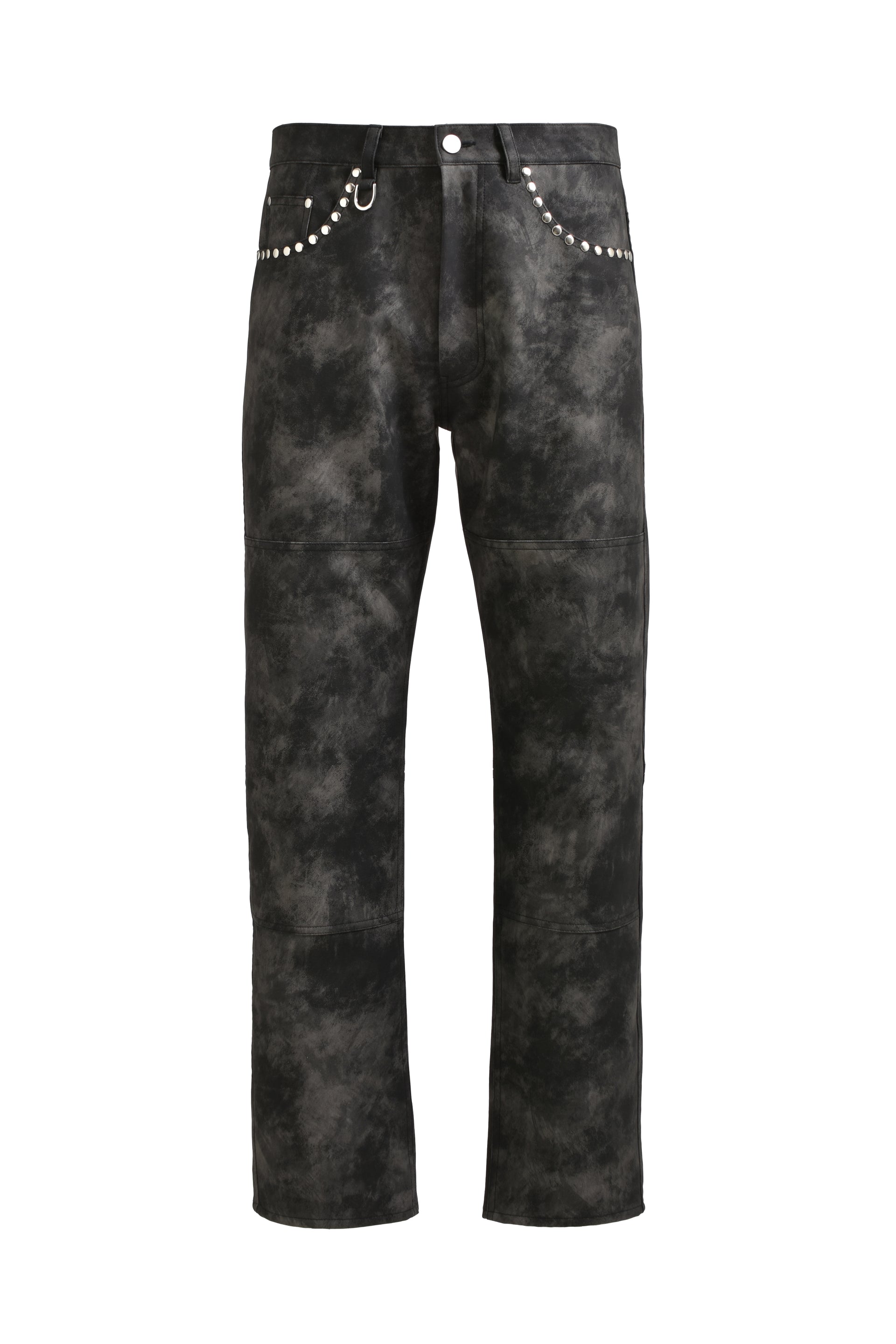 BREATH SHINE STUDS 5 POCKET PANTS / BLK