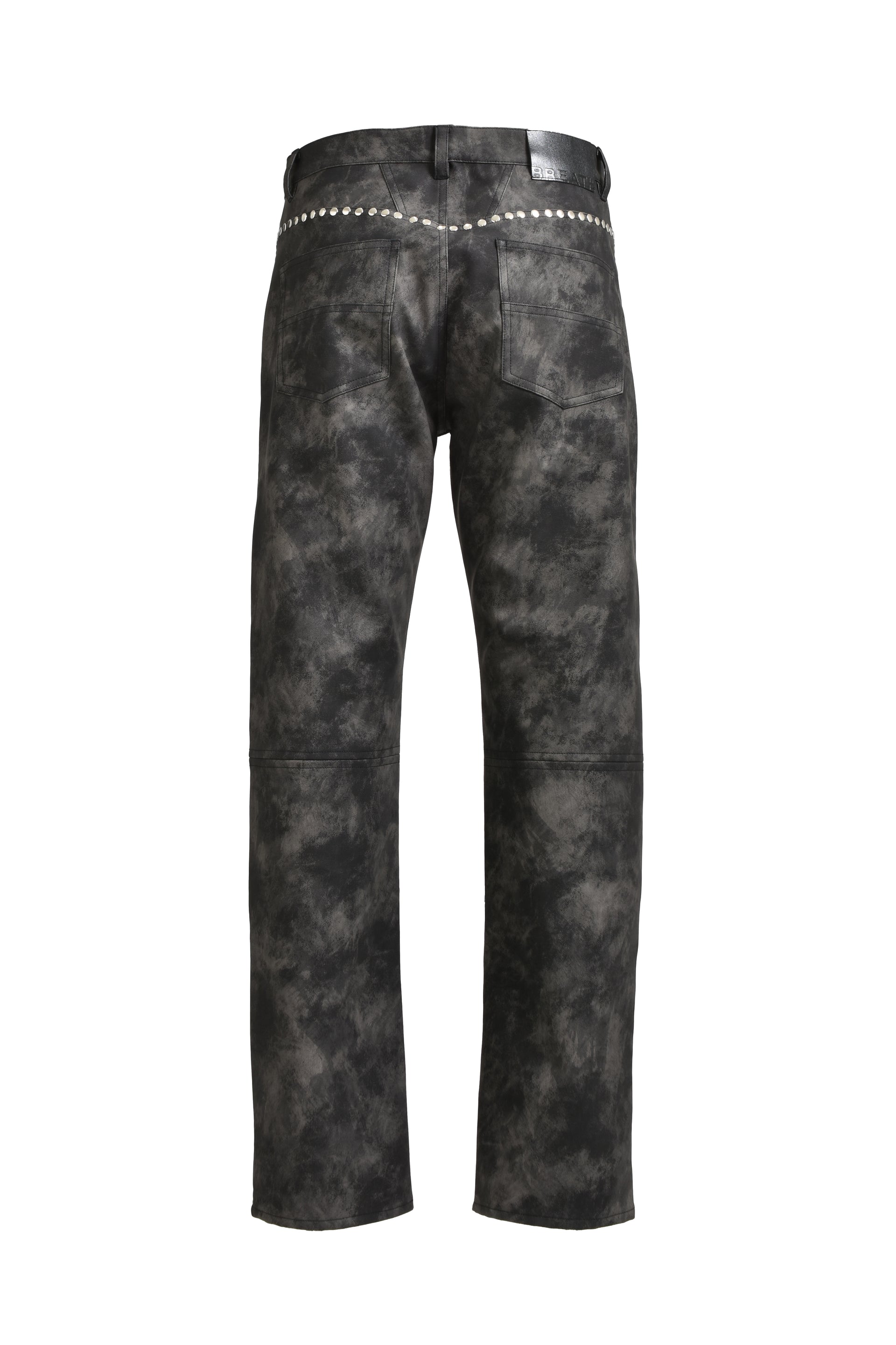 BREATH SHINE STUDS 5 POCKET PANTS / BLK
