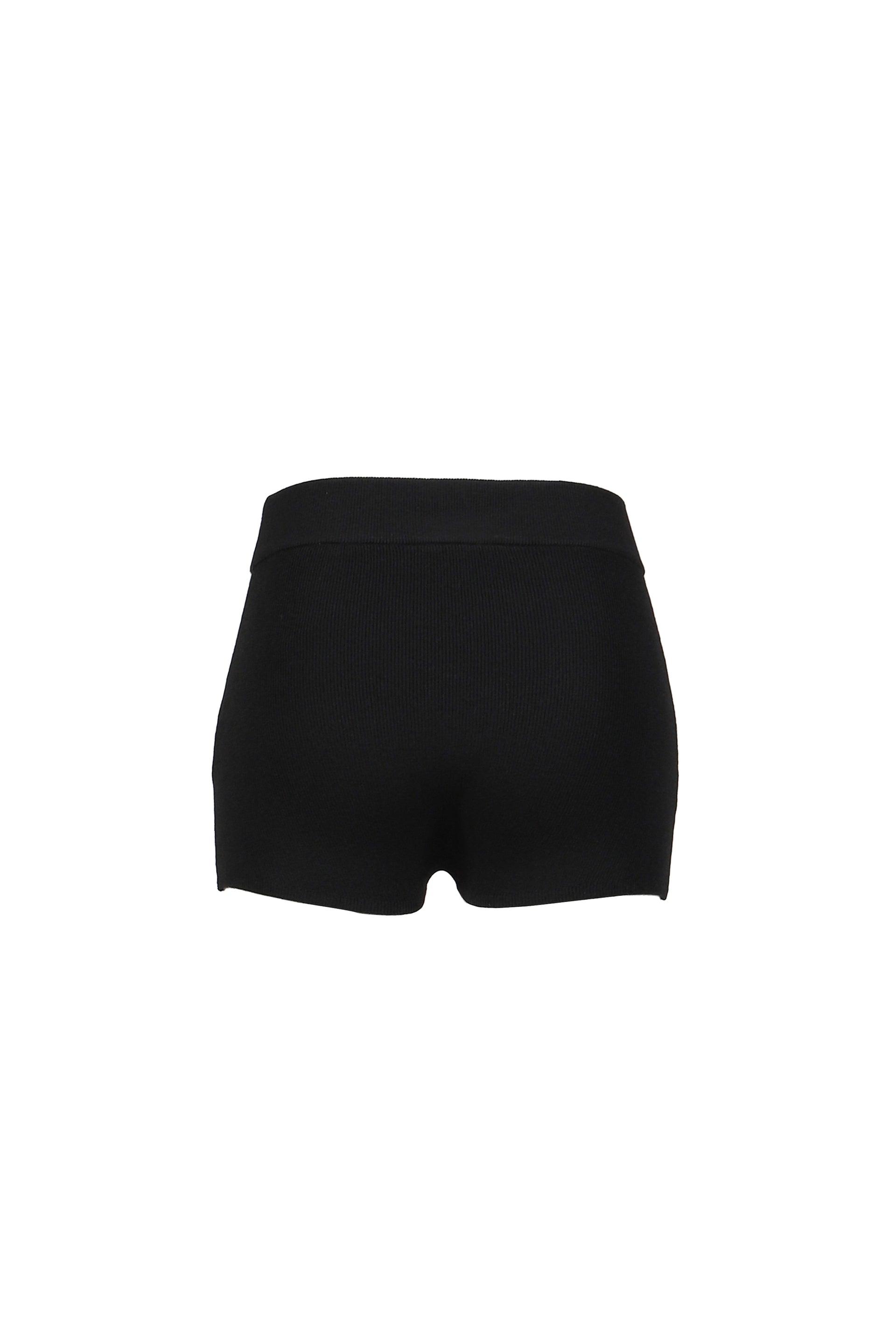 SOFT RIB KNIT BOXER / JET BLK