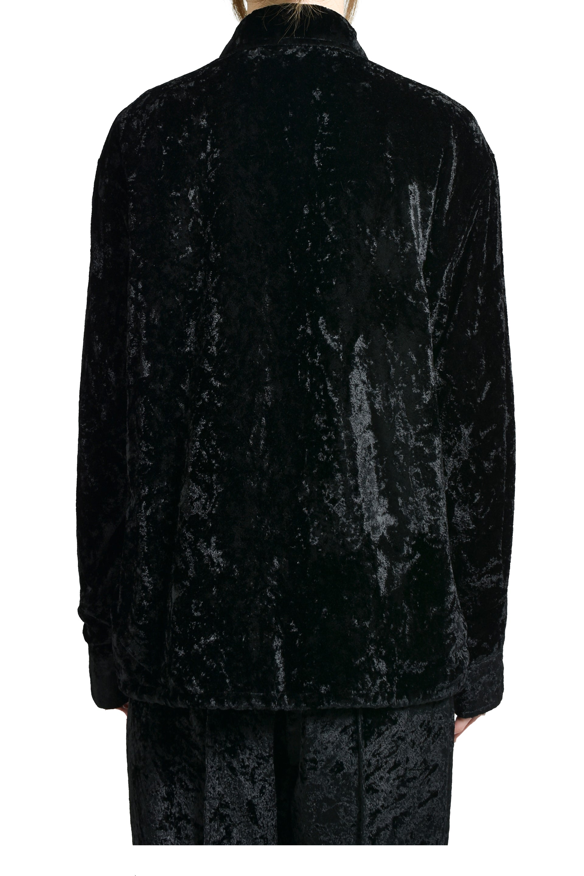CRUSH VELVET BLOUSON / BLACK