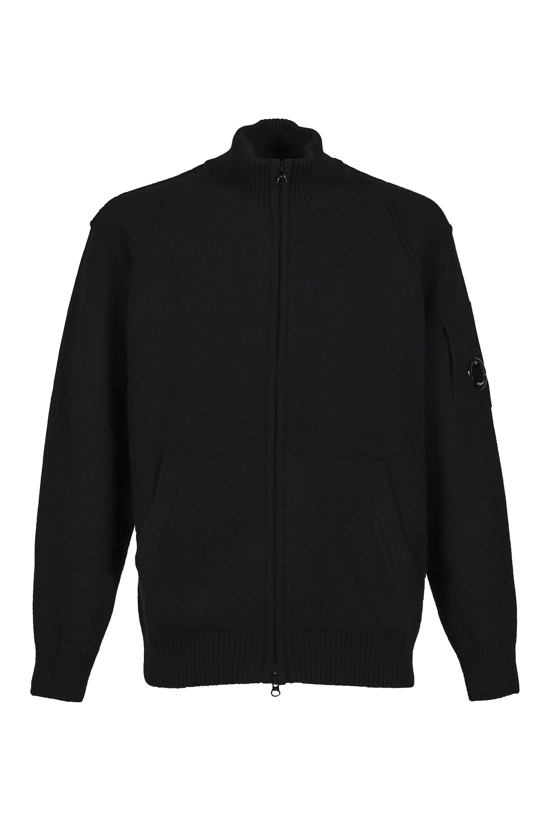 KNW CARDIGAN IN LAMBSWOOL GRS / BLK