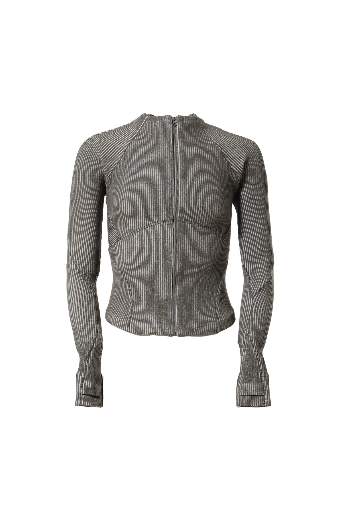 HYEIN SEO KNITTED ZIP TOP / CHARCOAL