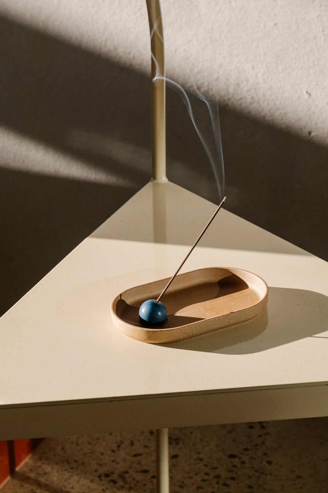 INCENSE HOLDER(HASAMIYAKI)- SANDSTONE BLUE / MULTI+A11