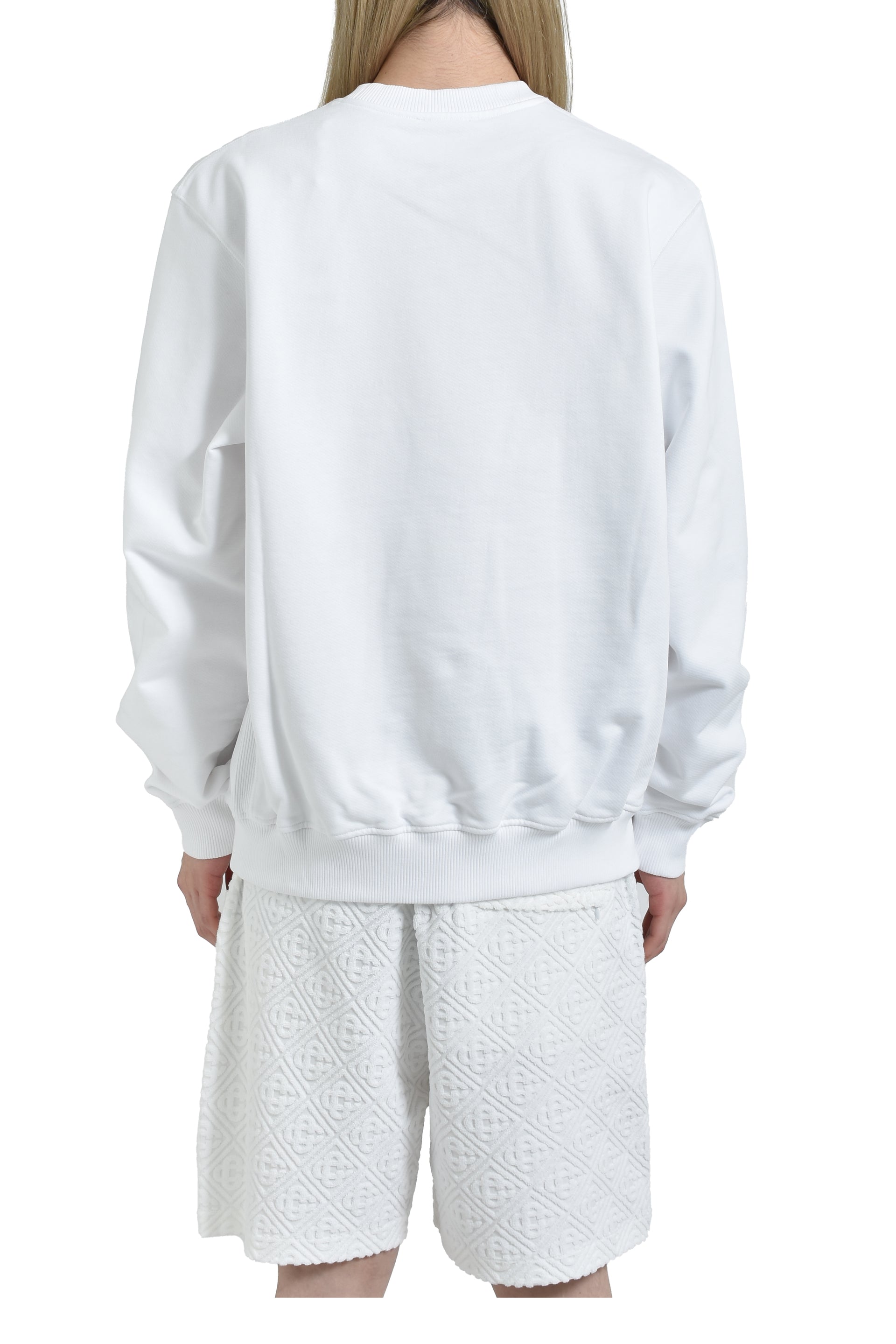 Casablanca EQUIPEMENT SPORTIVE EMBROIDERED CLASSIC SWEATSHIRT / WHT