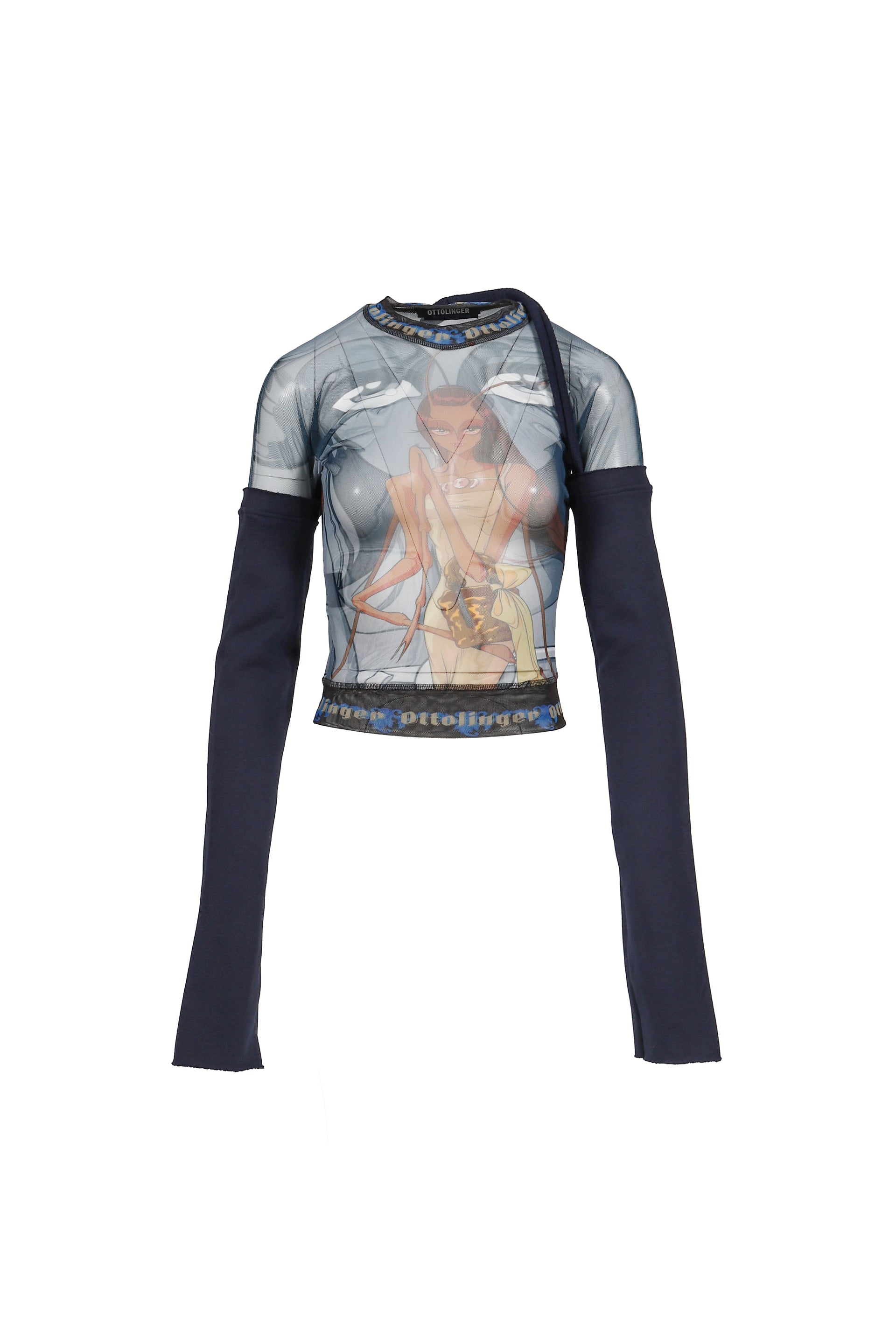 MESH HYBRID LONGSLEEVE / JULIEN CECCALDI PRINT