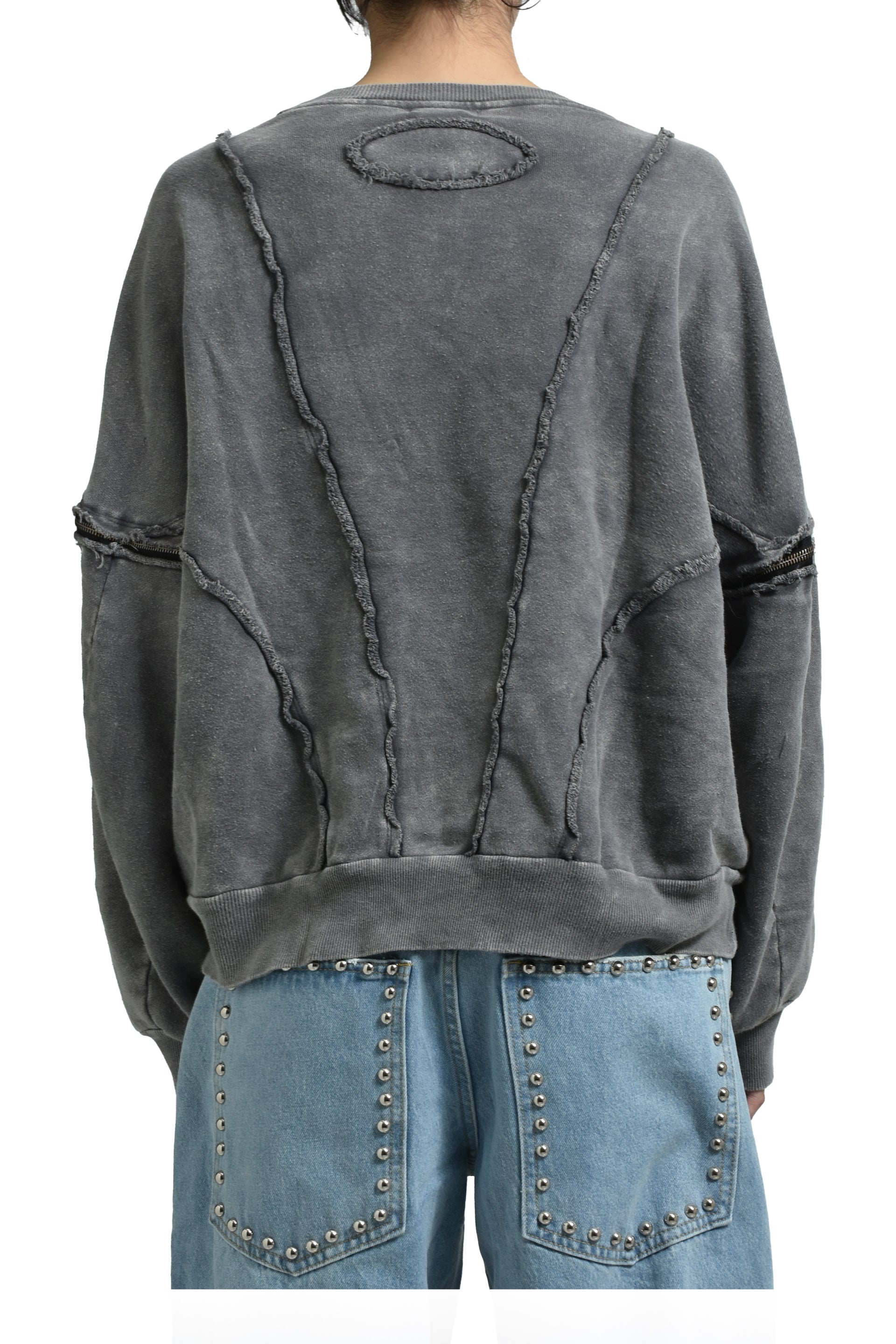 SPLIT SWEAT CREWNECK / GRY