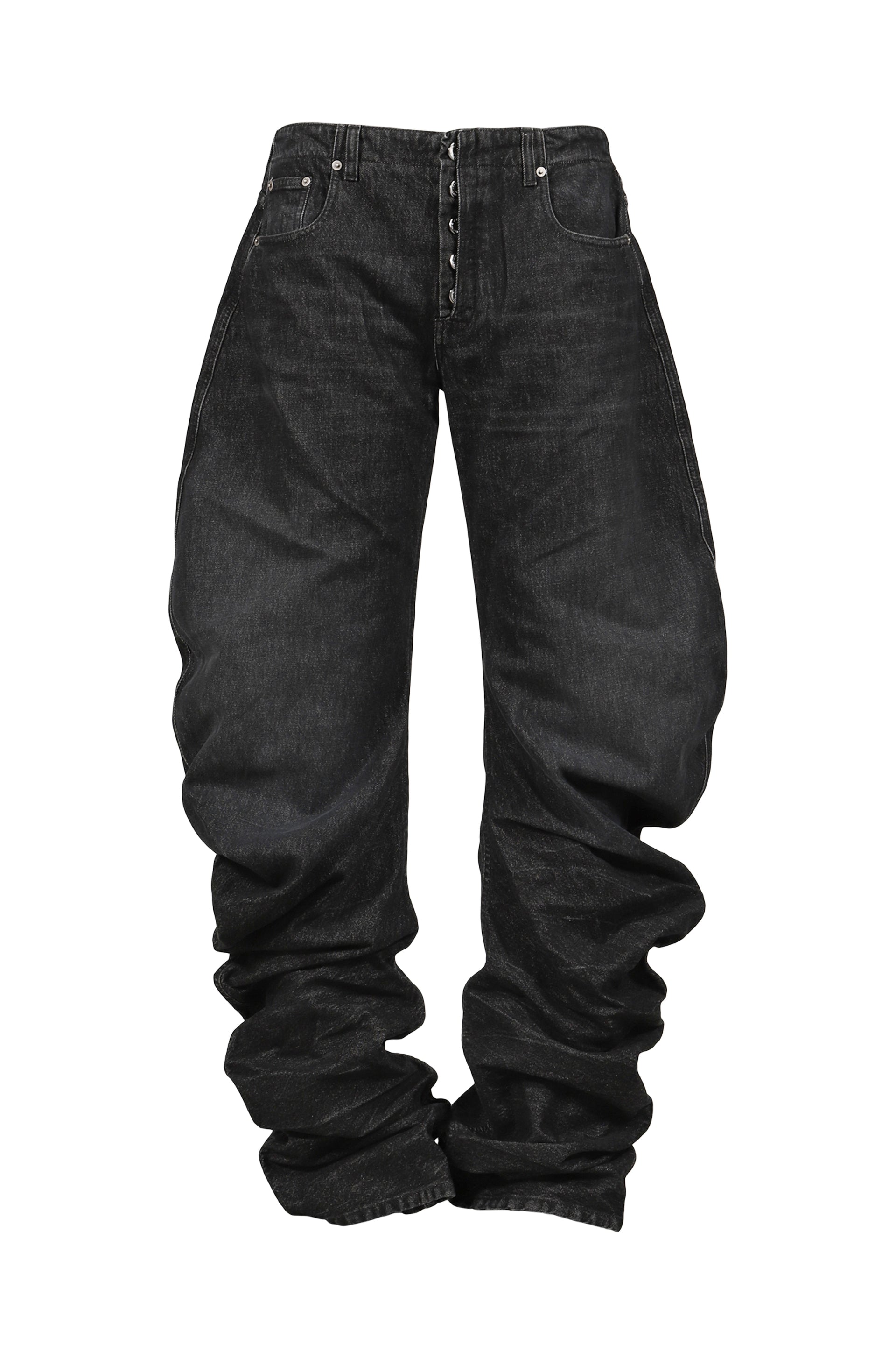 JEAN WITH OVERSIZED FIT / BLK