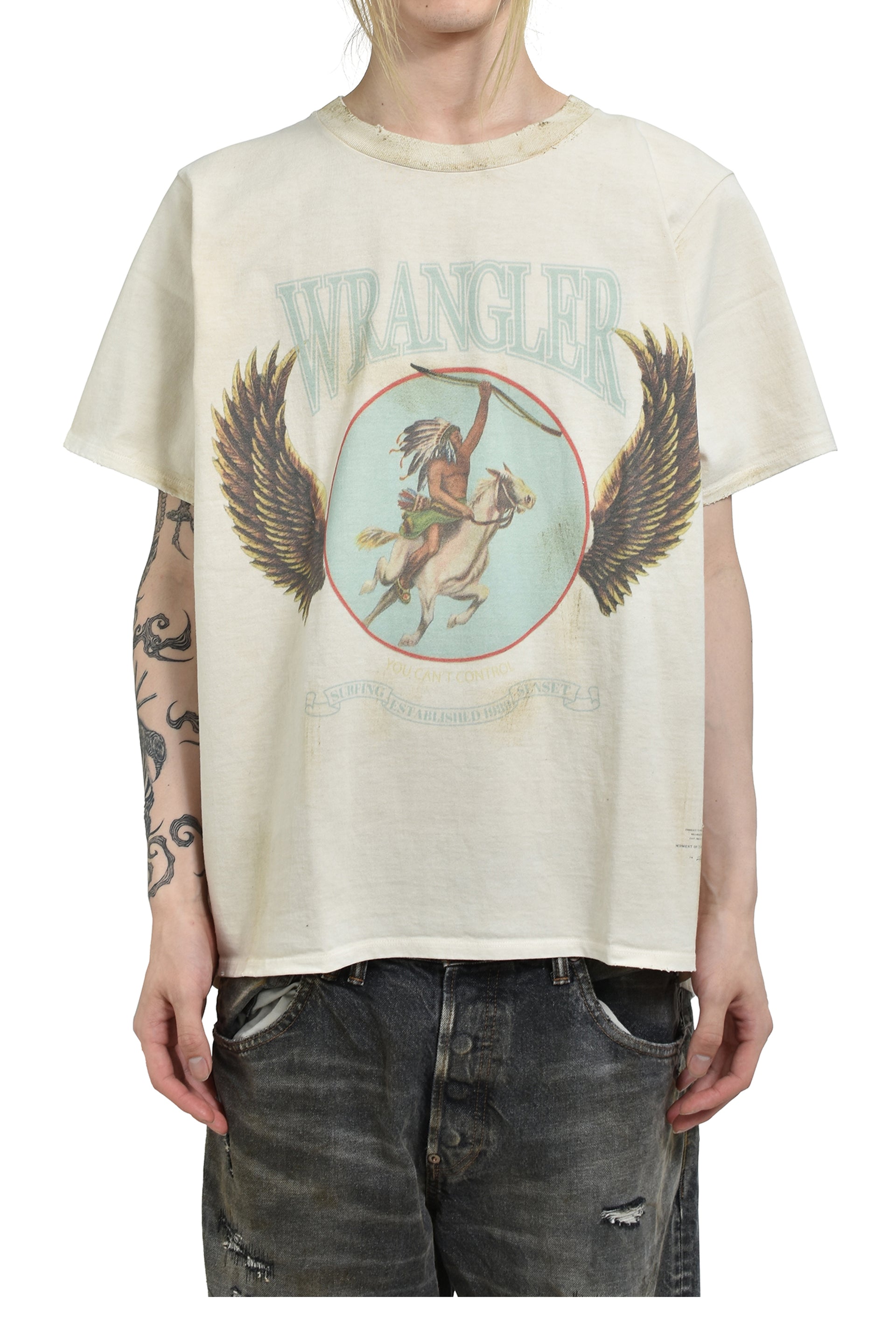 JUN/NAKAYAMA WRANGLER T-SHIRTS / VANILLA