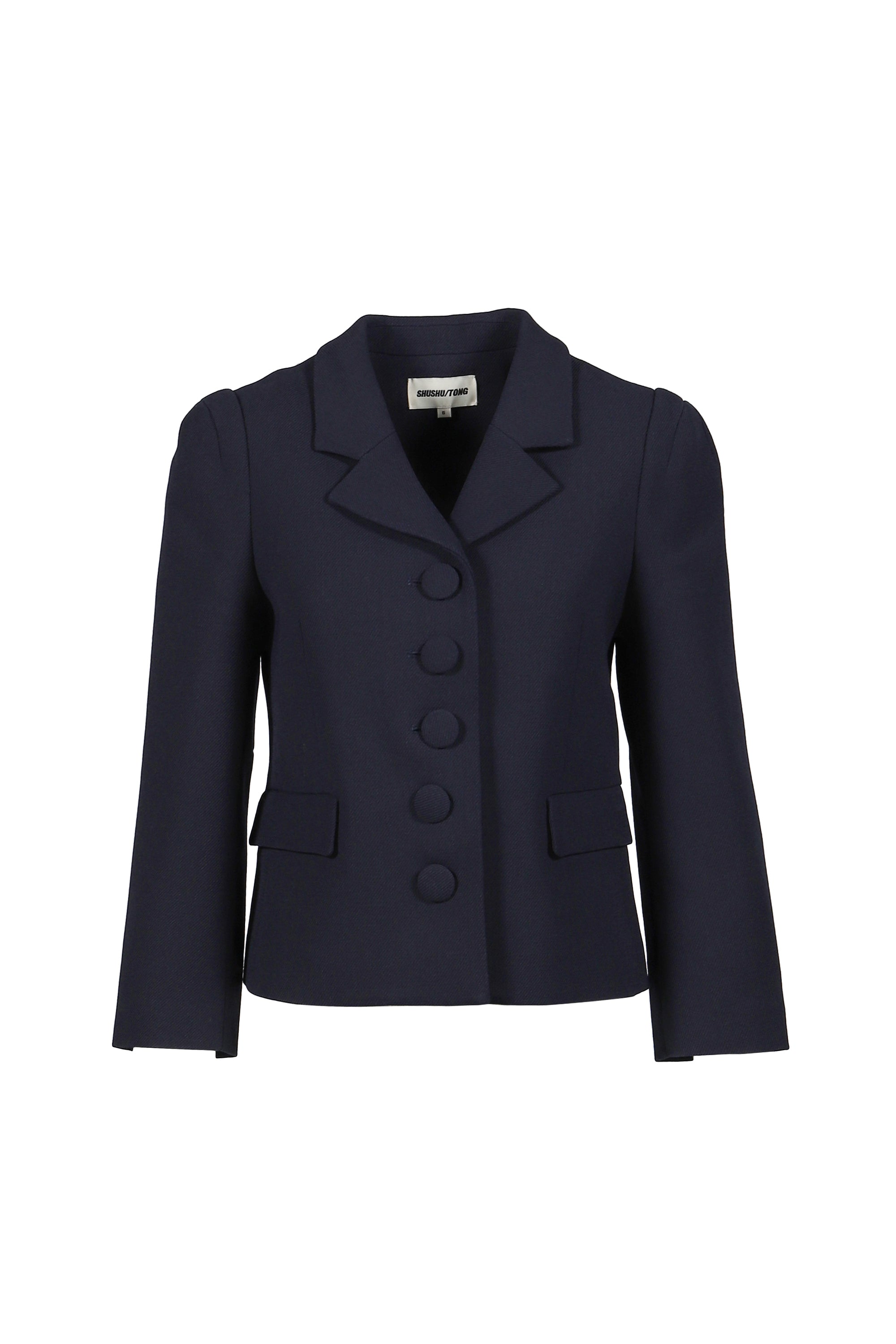 SHUSHU TONG シュシュ トン FW25 LAPEL SHORT JACKET / NVY - NUBIAN
