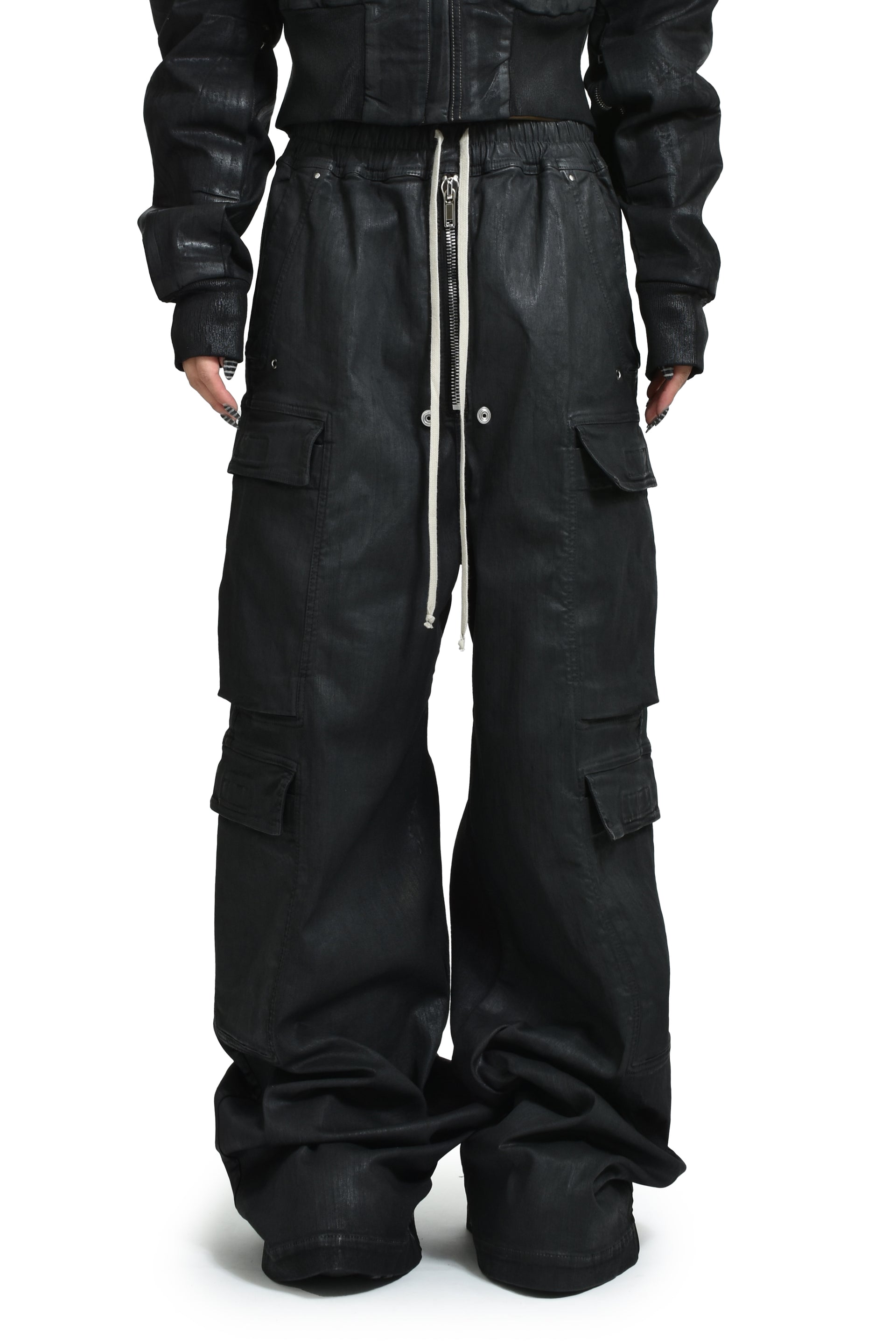 Rick Owens DRKSHDW DOUBLE CARGO JUMBO BELAS / BLACK WAX