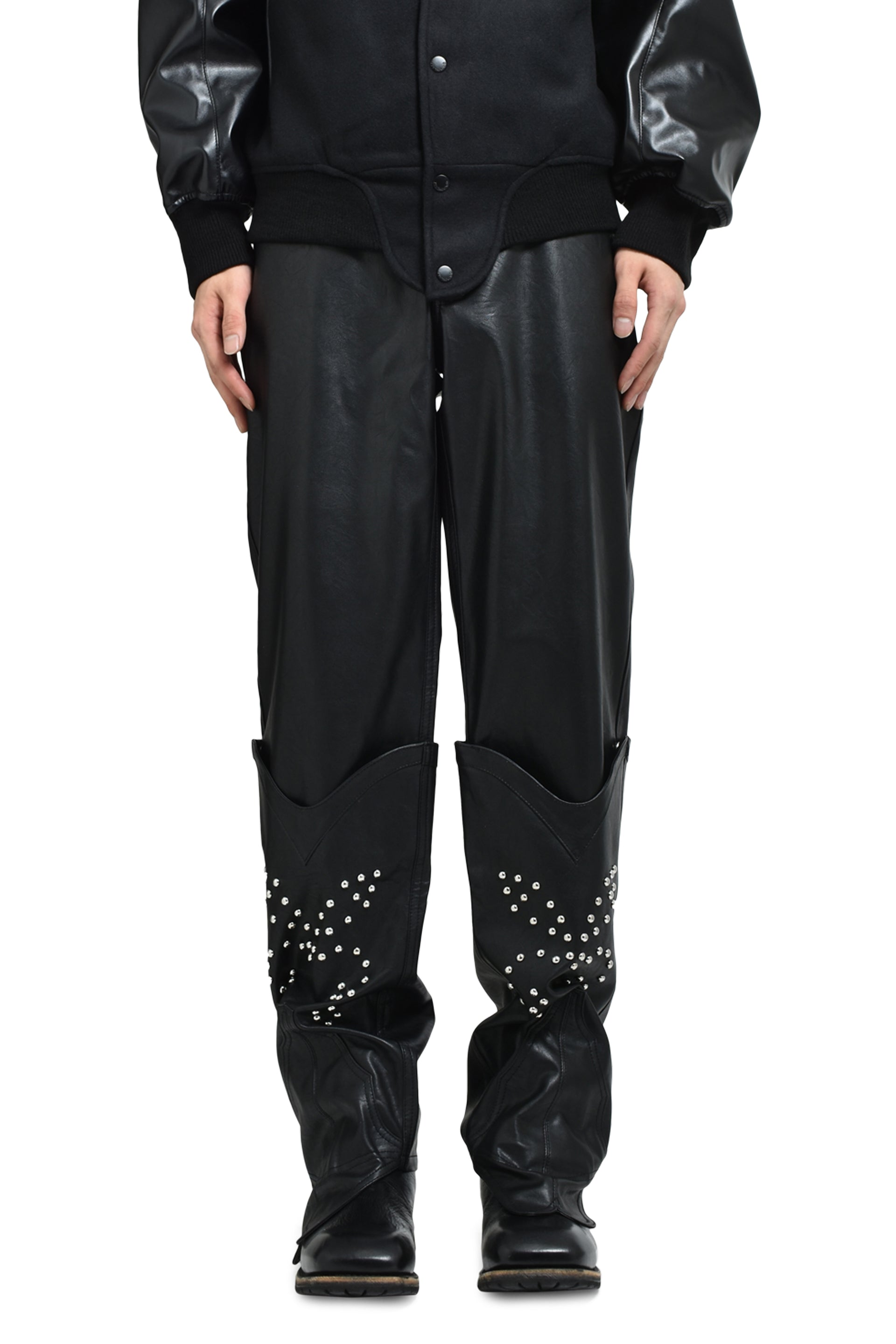 WESTERN BOOT TROUSERS / BLK