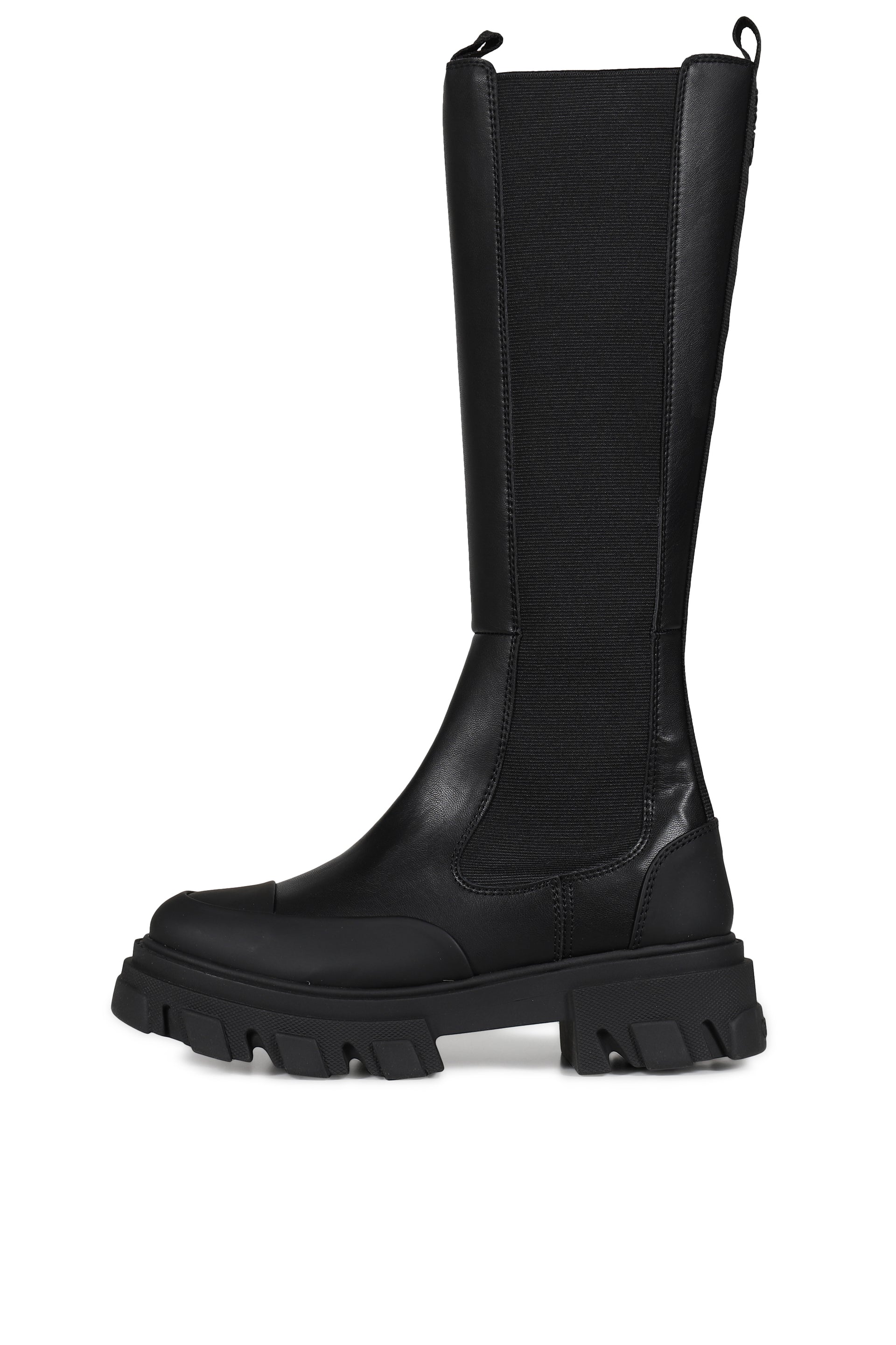 CLEATED HIGH CHELSEA BOOT BLACK STITCH / BLK