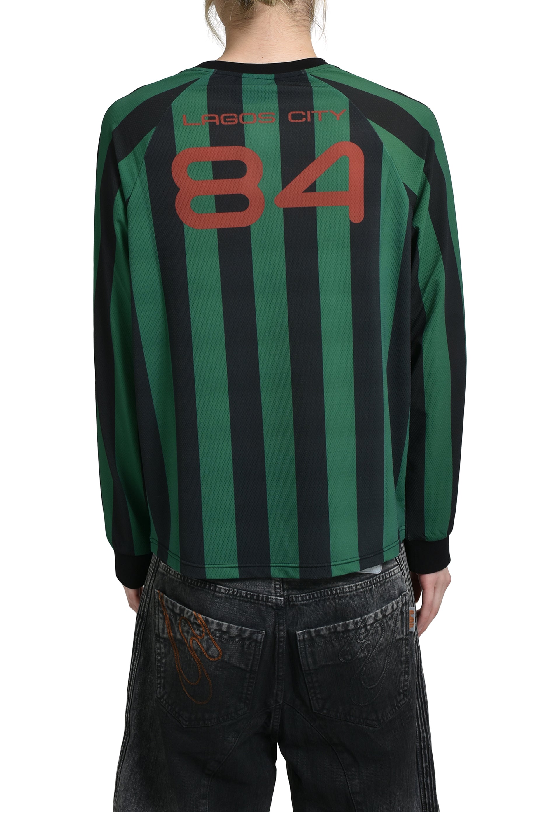 MOWALOLA LAGOS FOOTBALL T-SHIRT / BLK/GRN