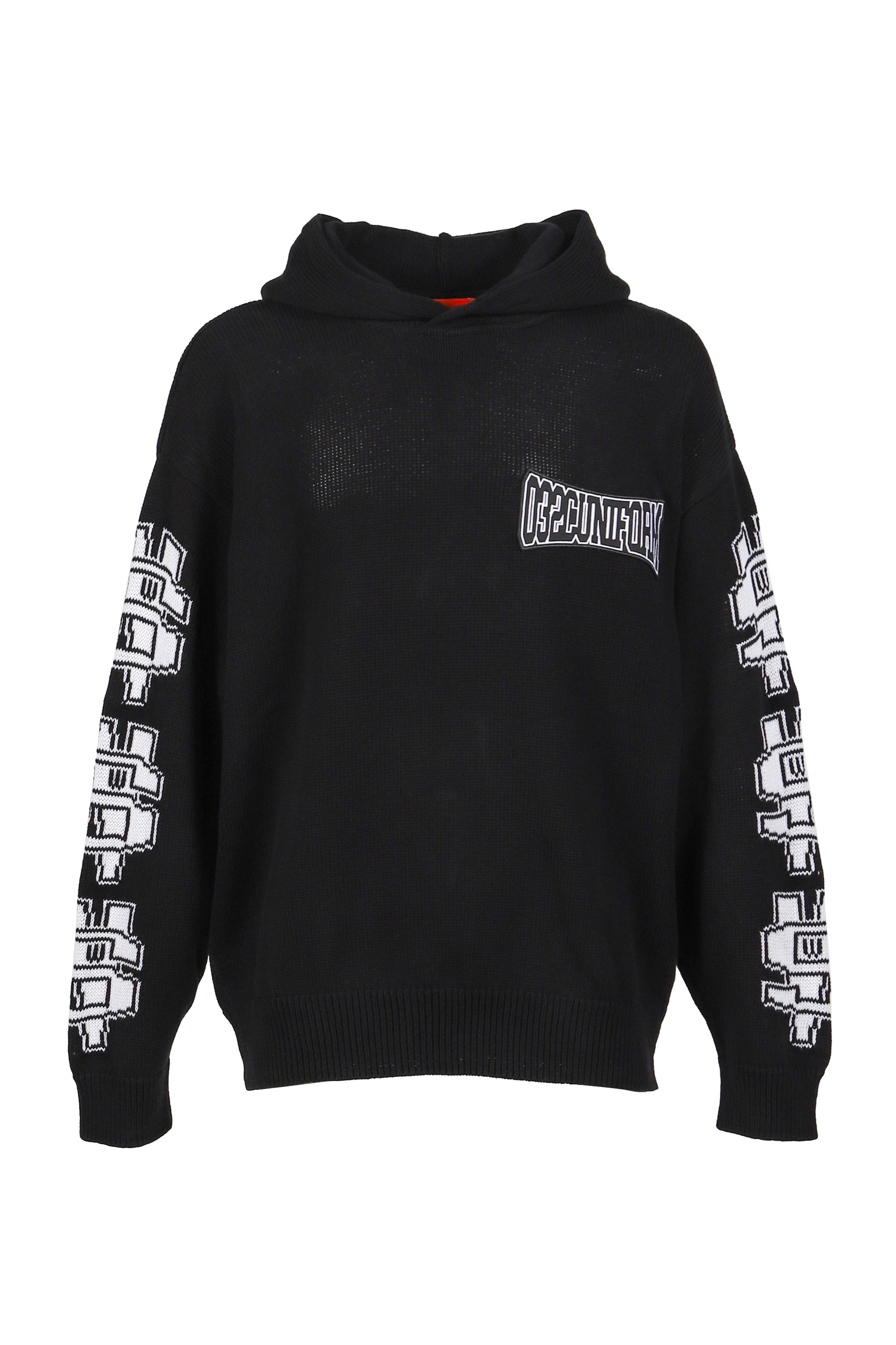 ONE DOLLAR BILL'' KNIT HOODIE / BLK