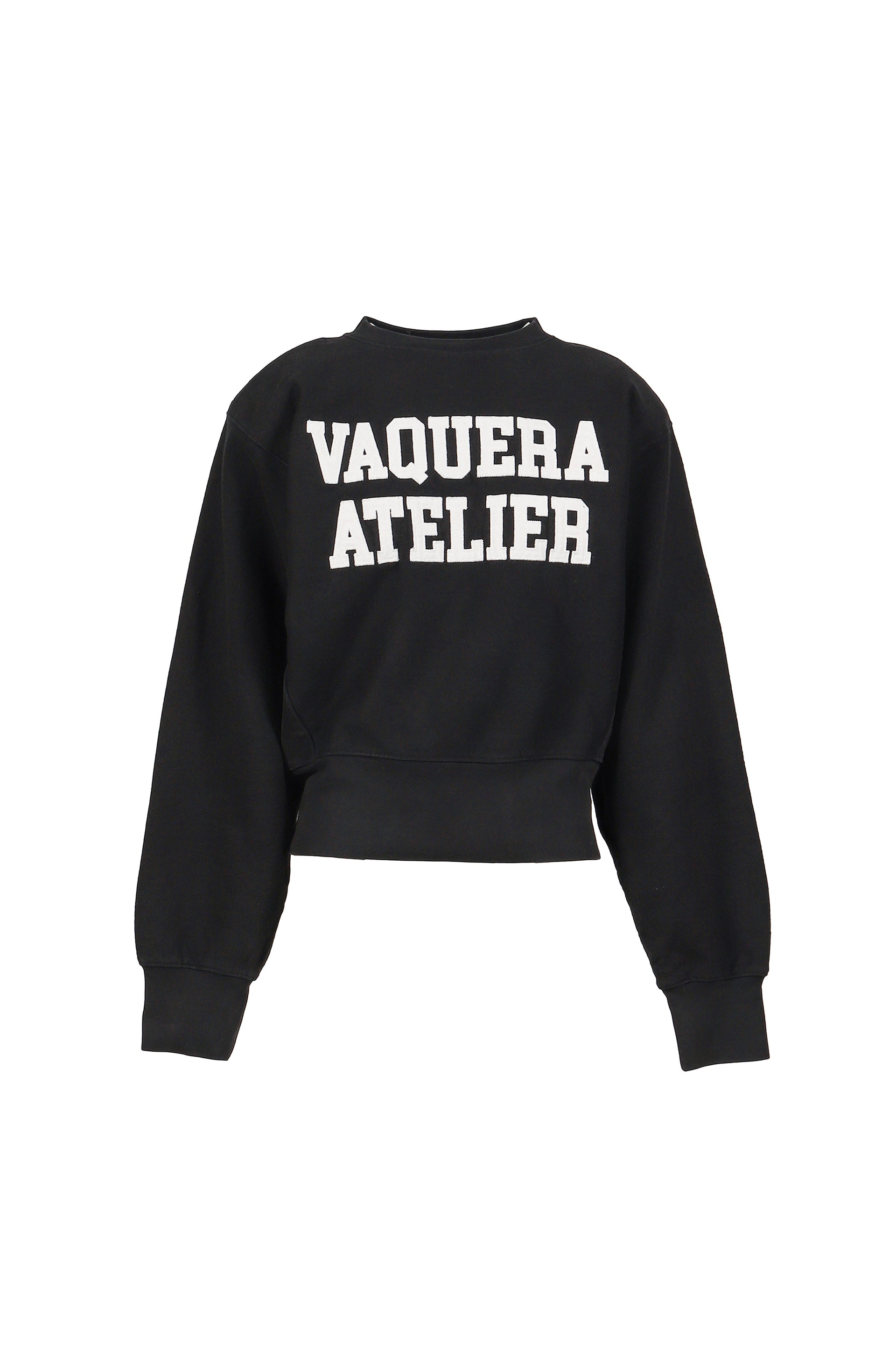 SHOULDERPAD SWEATSHIRT KNIT / BLK