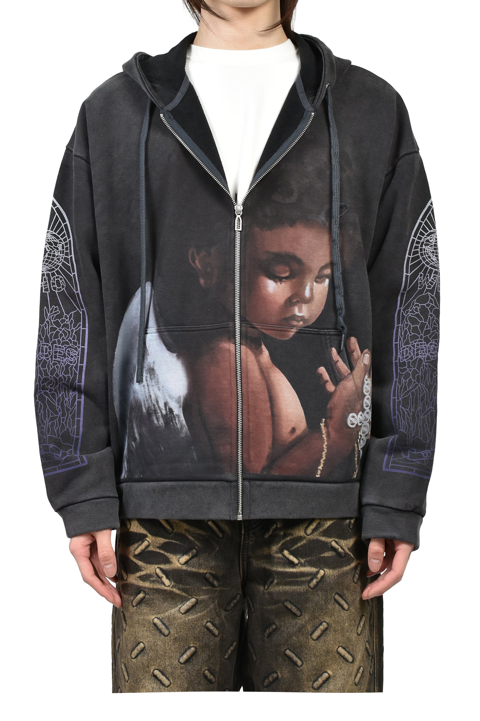 SACRED BEING ZIP UP / COAL