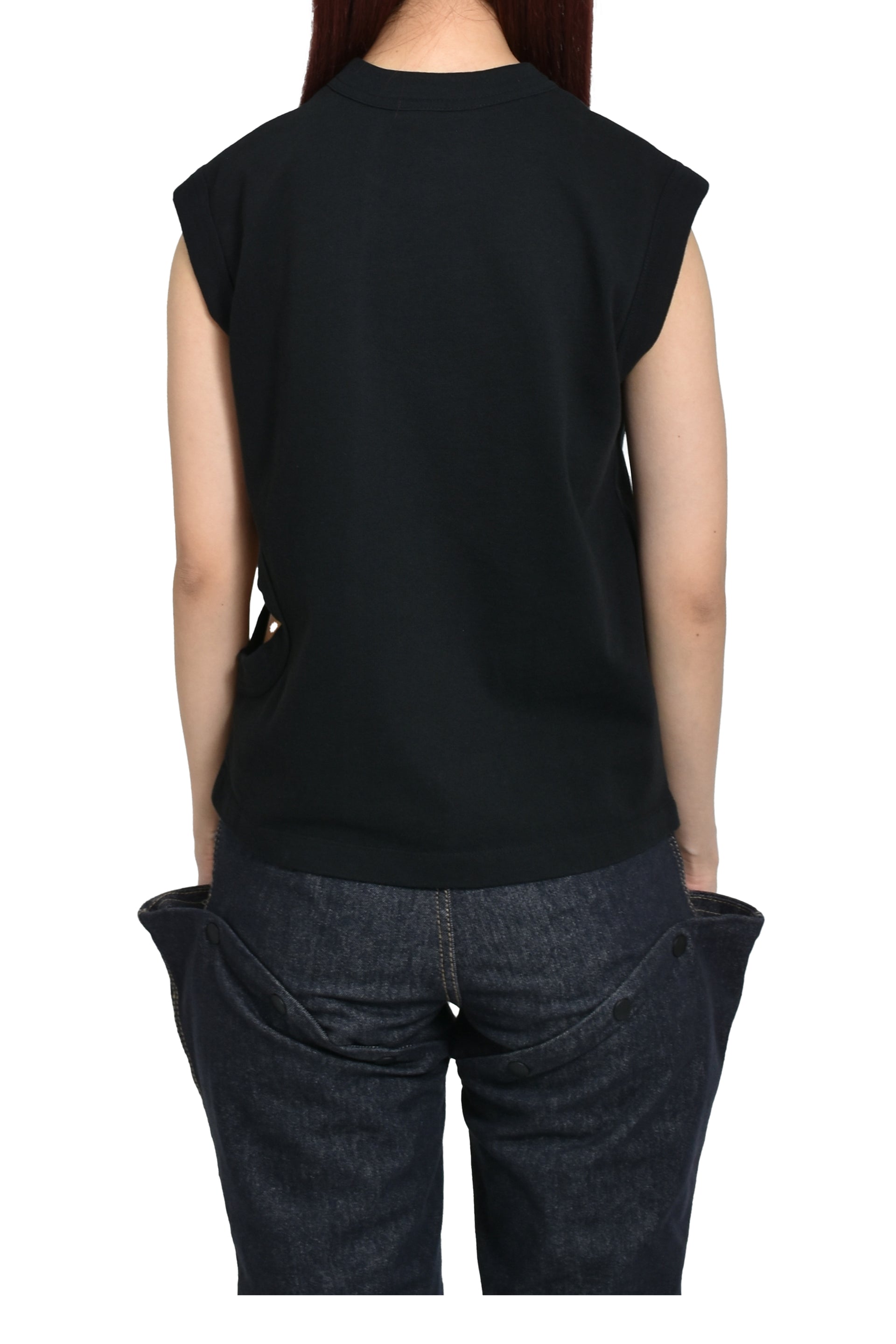 WHO TF TWISTED T SHIRT KNIT / BLK