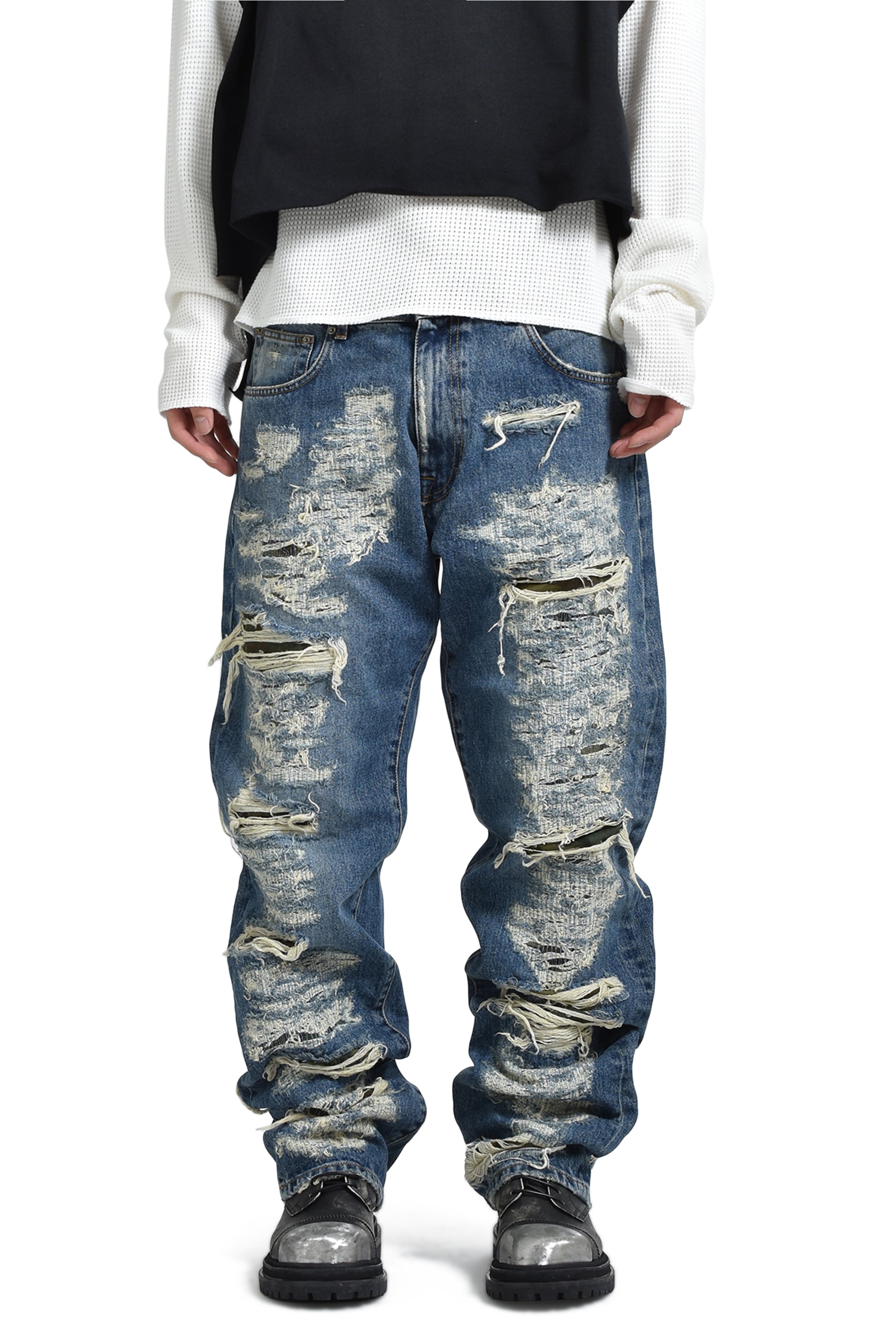 424 COLLECTION REPAIRED LOOSE FIVEPOCKET / BLU