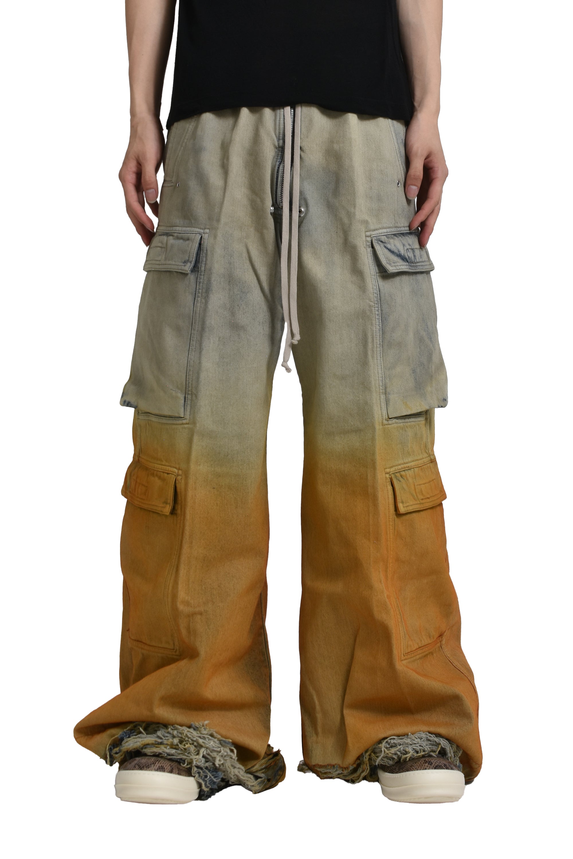 Rick Owens DRKSHDW DOUBLE CARGO JUMBO BELAS / SKY/ORANGE DEGRADE