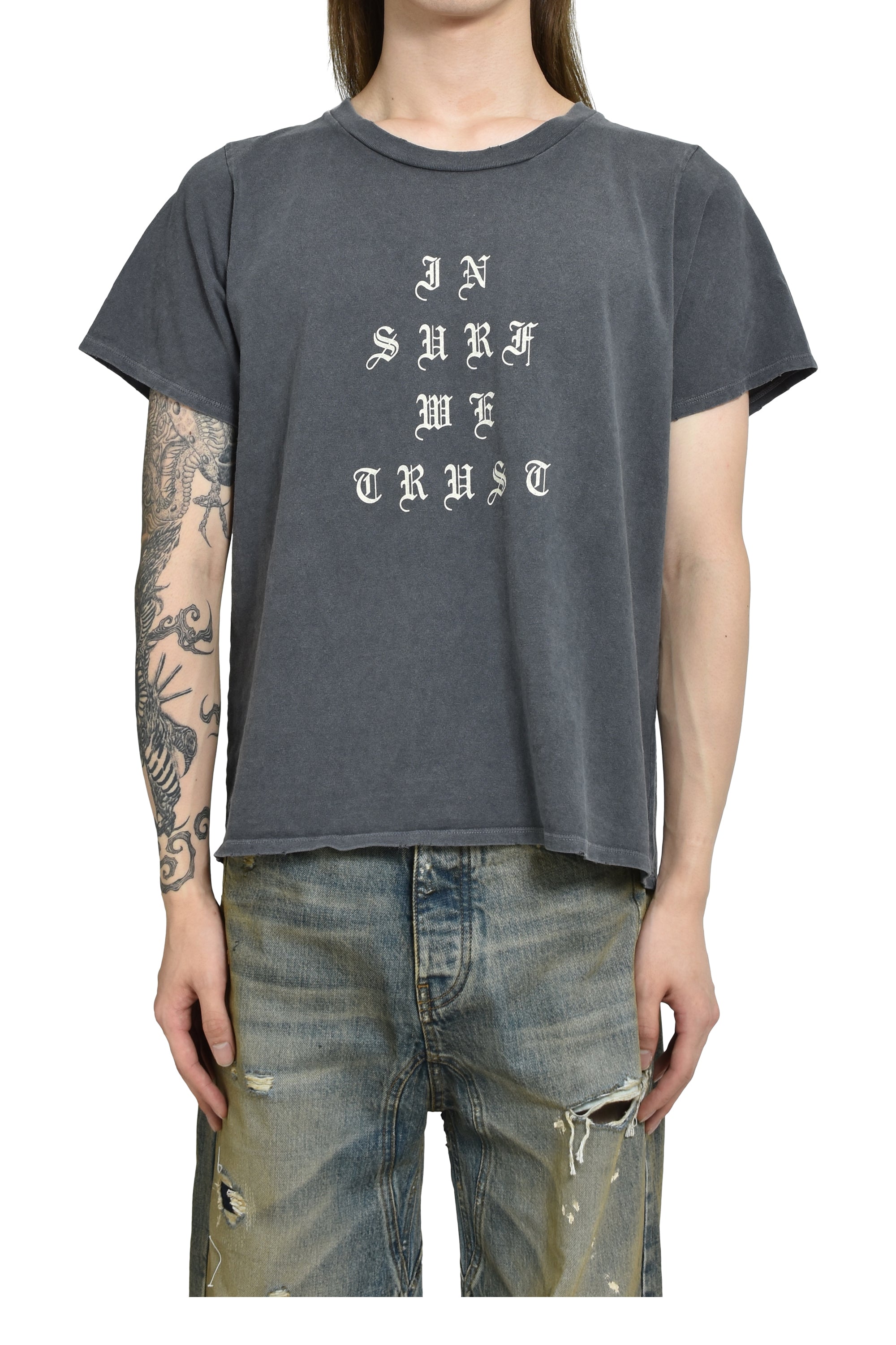 JUN/NAKAYAMA ジュン ナカヤマ FW25 I.S.W.T T-SHIRTS / BLK - NUBIAN