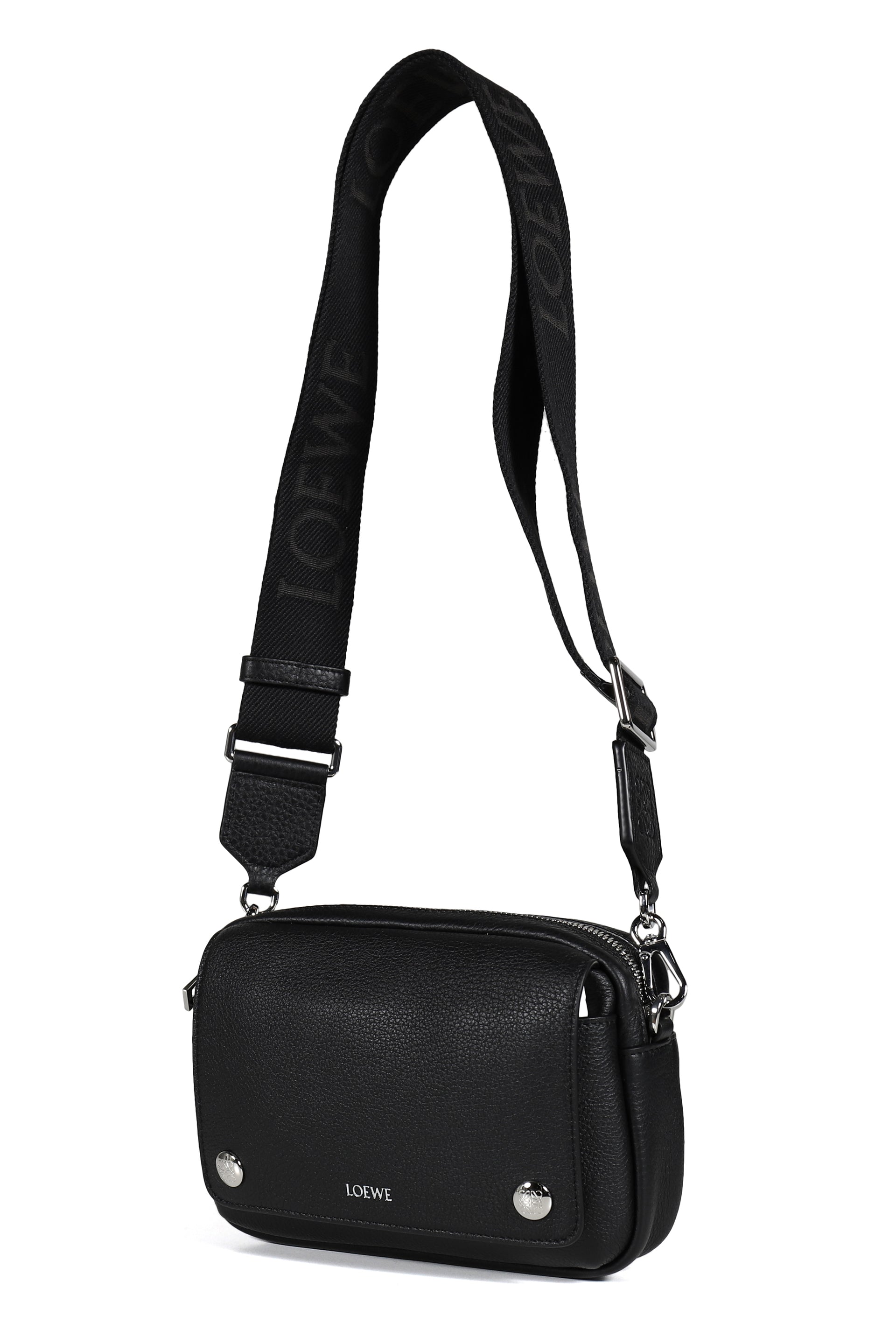 PEBBLE MESSENGER SMALL / BLK