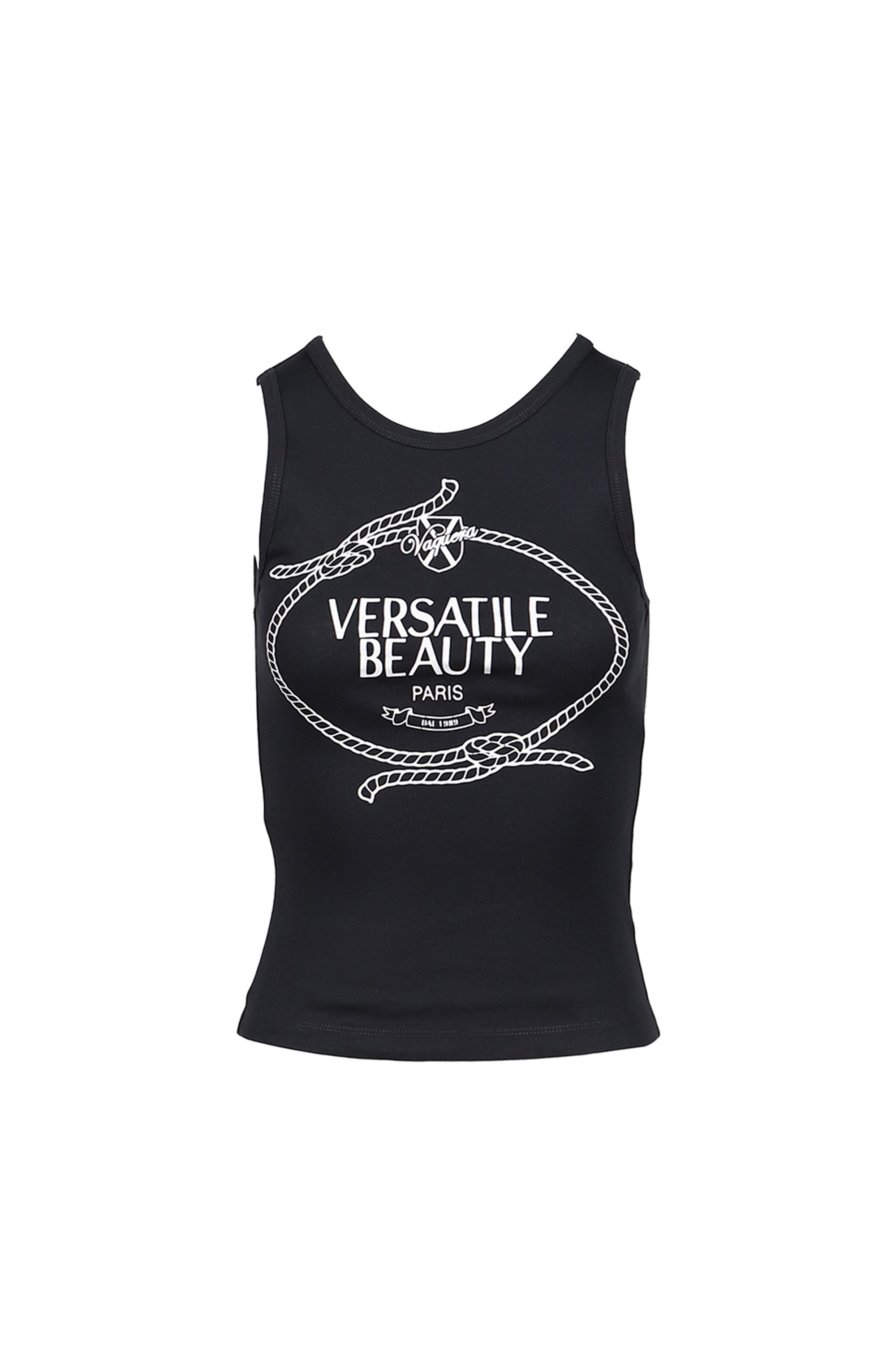 VAQUERA ヴァケラ SS26 VERSATILE BEAUTY TANK TOP KNIT / BLK