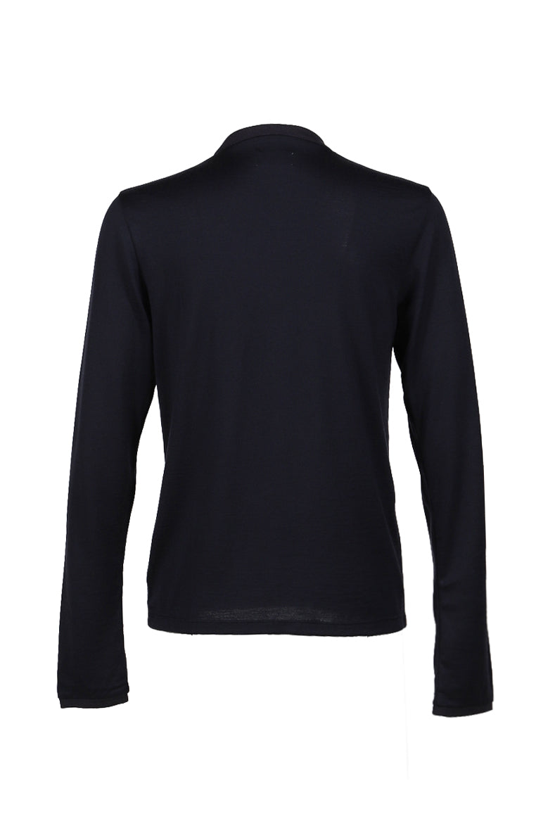 BED J.W. FORD HENRY-NECKLINE SHIRTS / NVY