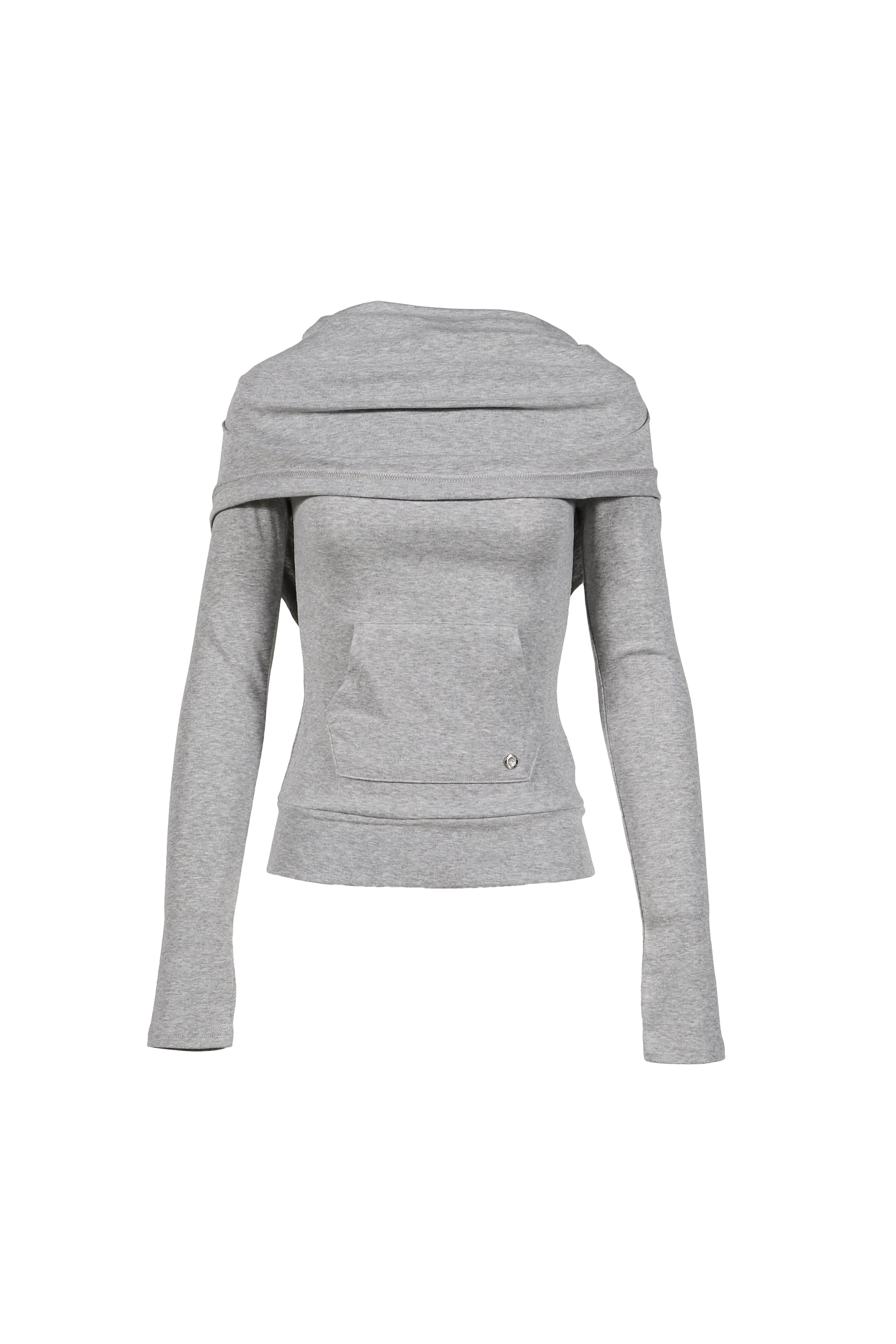 BOHEMSEO COWL HOODIE MINI DRESS ボヘミアンソウル BOHEMSEO ボヘミアンソウル FW25 SOFT COWL HOOD T / MELANGE GRY