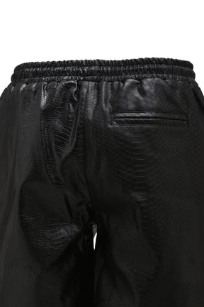 LEATHER SHORTS / BLK
