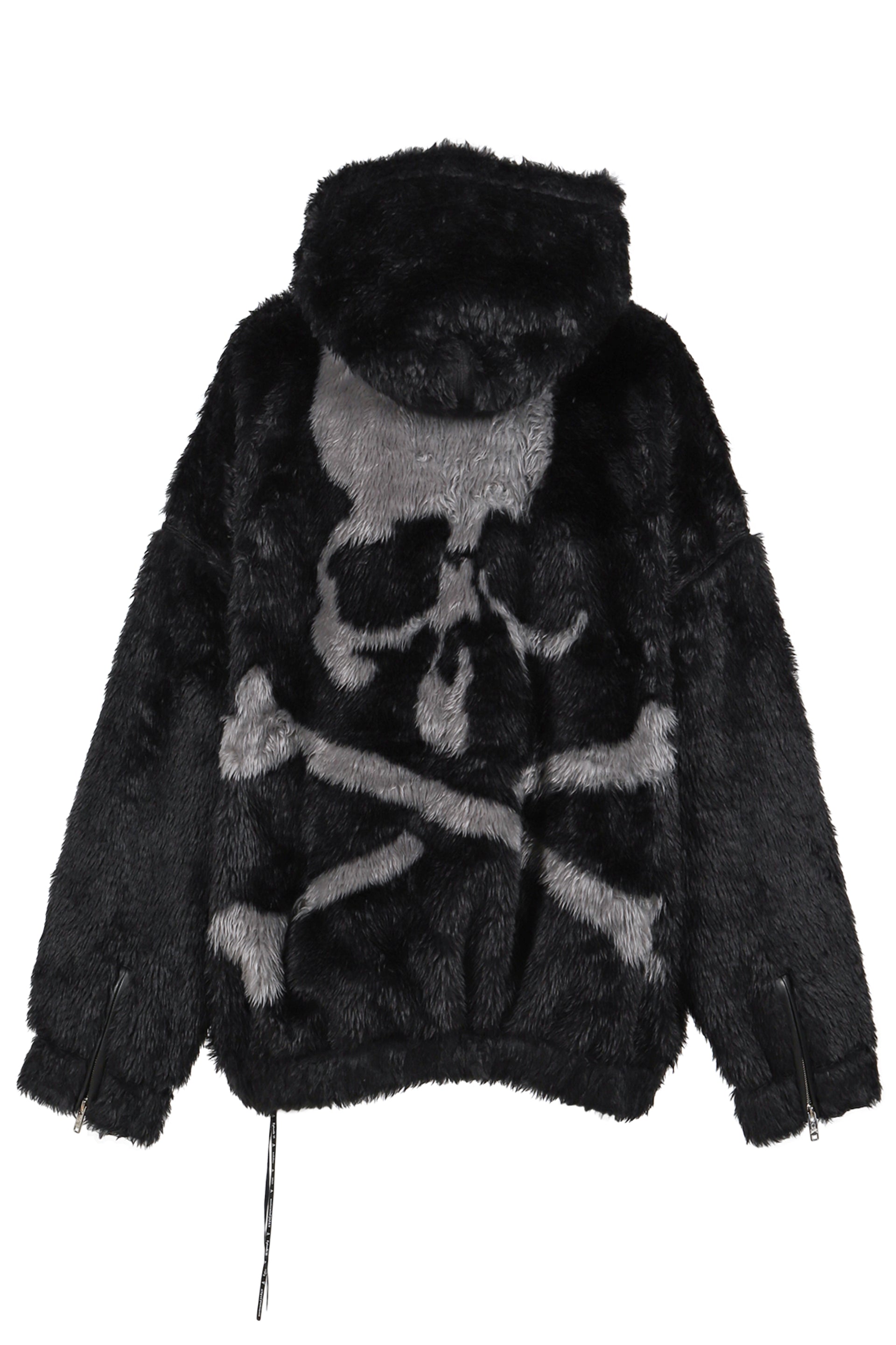 POLAR BEAR ZIP-UP HOODIE / BLK