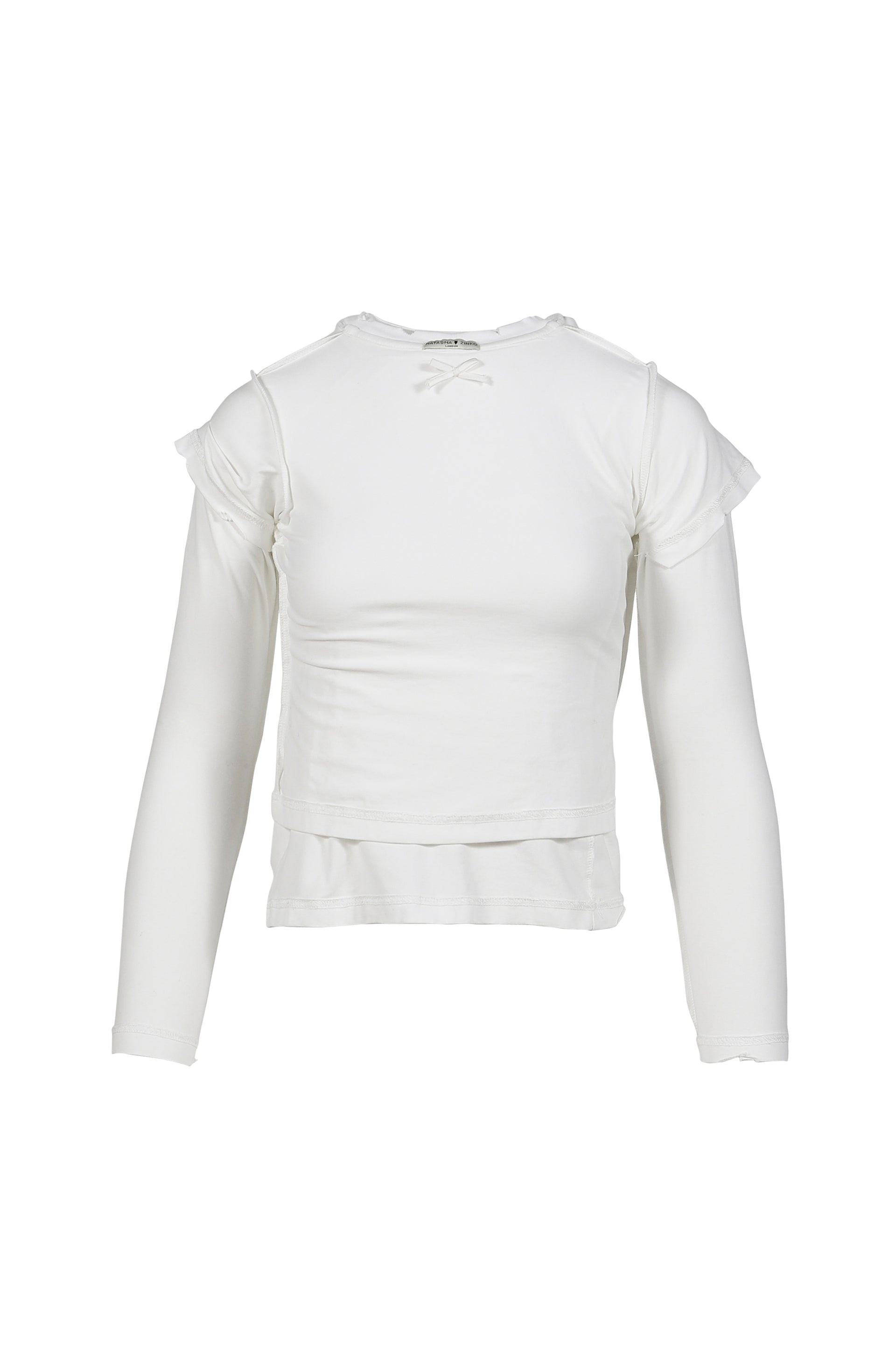 COTTON DOUBLE LS T-SHIRTS / WHT