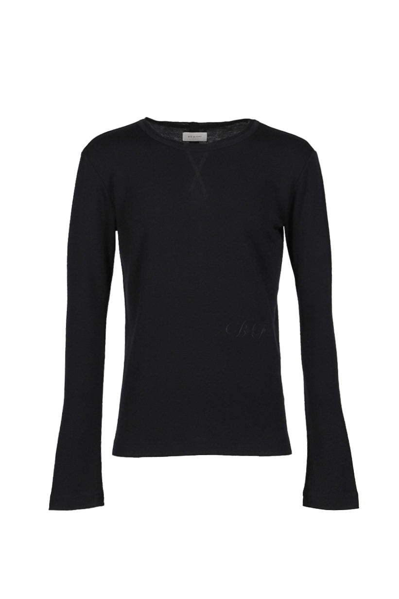 BED J.W. FORD WOOL REGULAR LONG-SLEEVE / BLK
