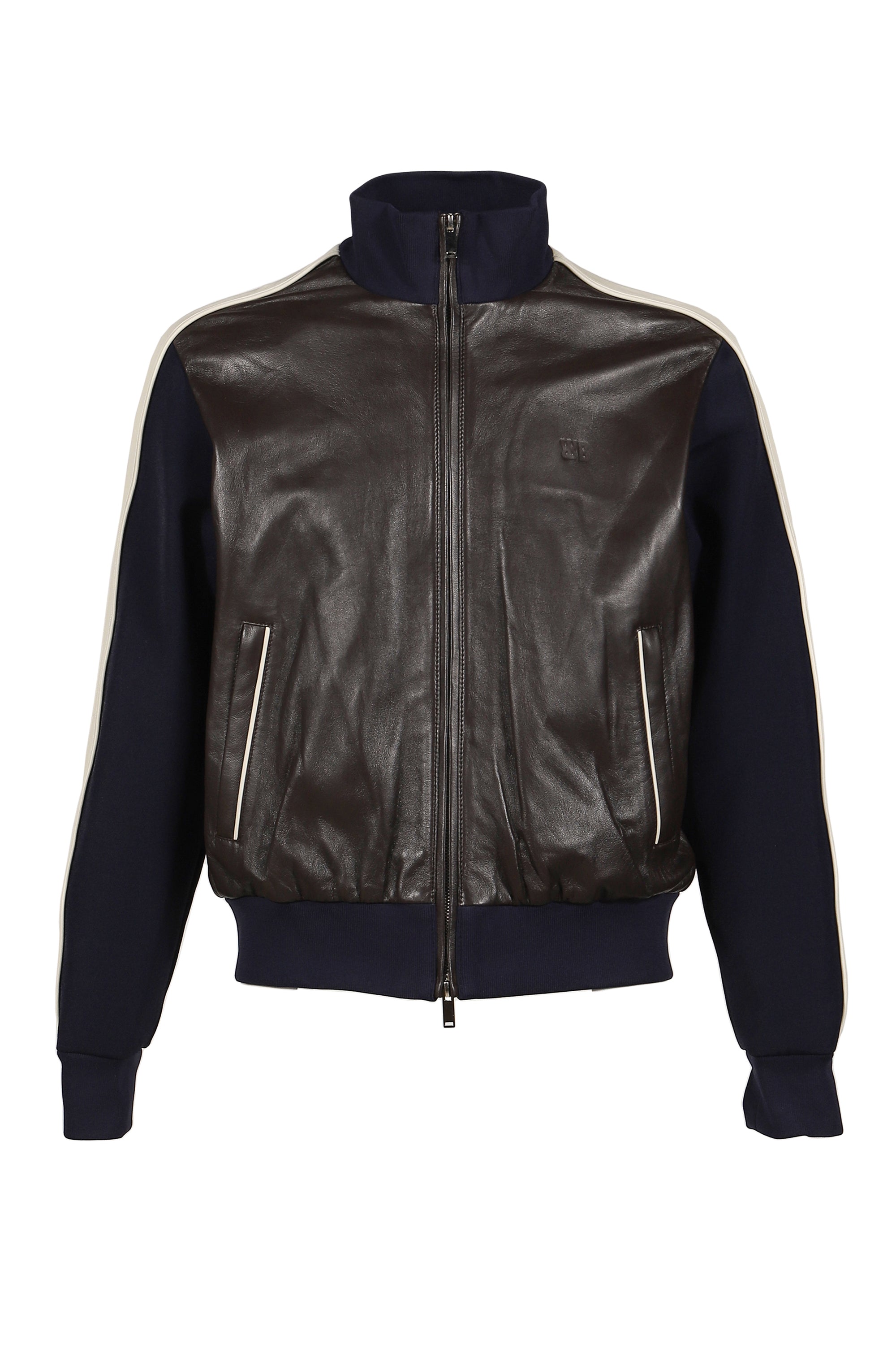 Wales Bonner ウェールズボナー SS26 PATH LEATHER JACKET / NVY 