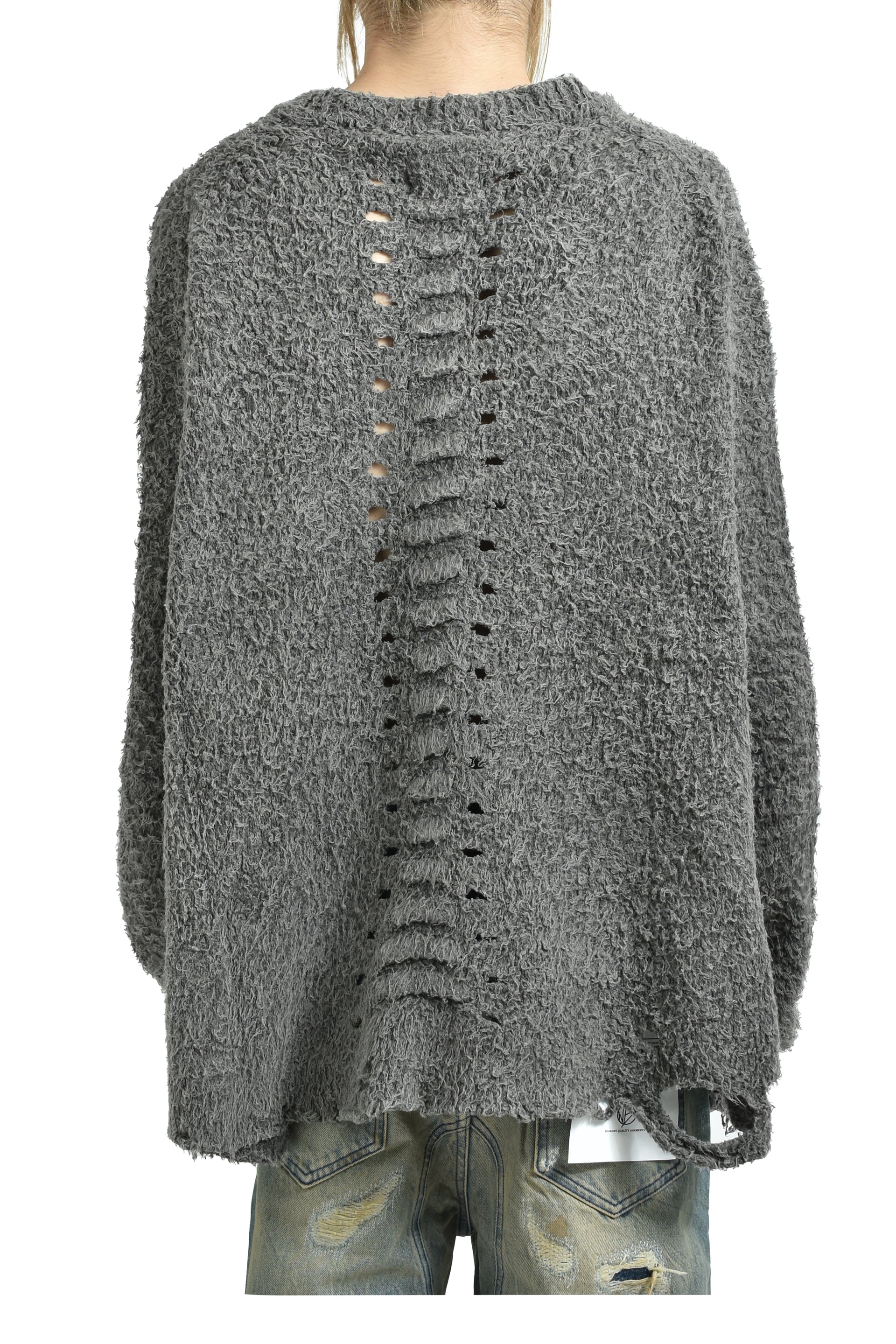 BACKBONE KNIT CARDIGAN / GRY
