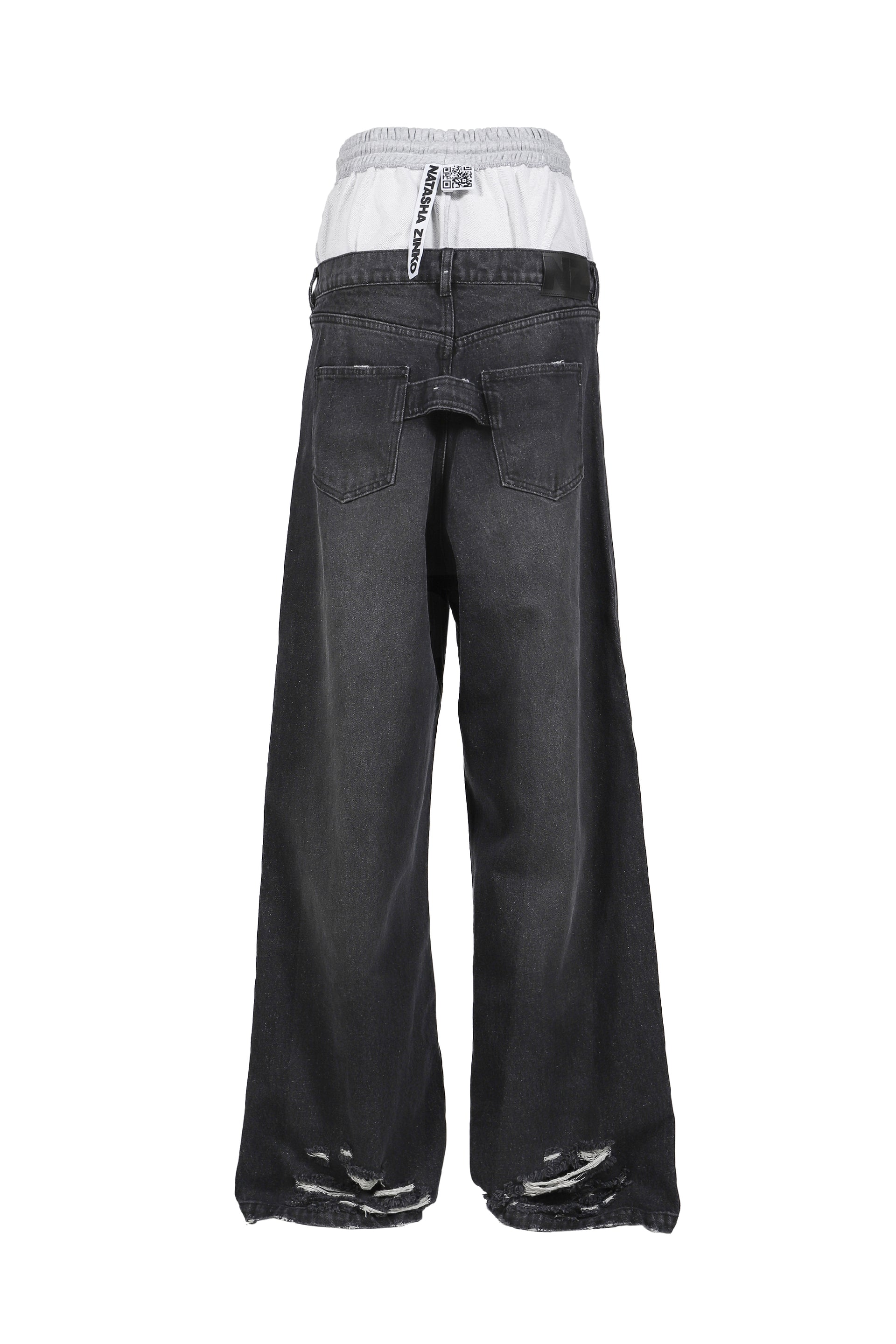 WIDE LEG JEANS / BLK