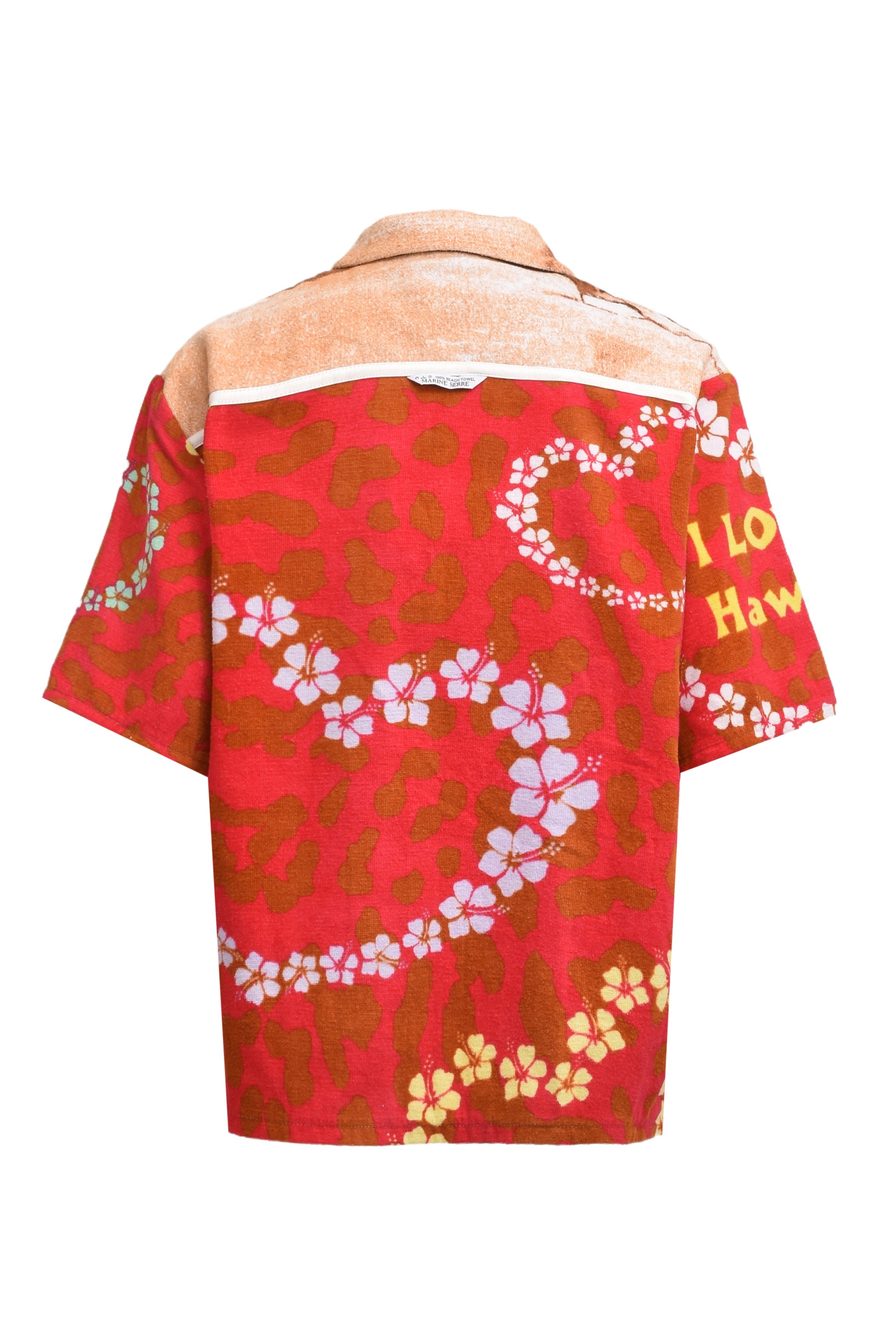 Marine Serre REGENERATED JERSEY JACQUARD TOWELS BOWLING SHIRT / MULTI