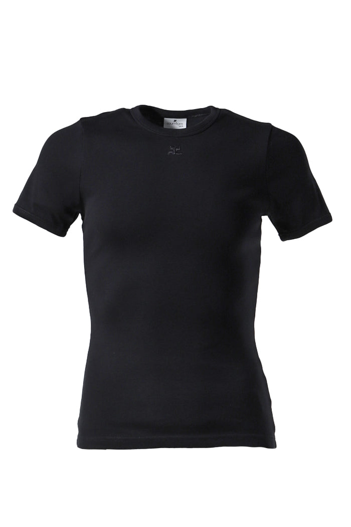 Courrèges SIGNATURE CONTRAST T-SHIRT / BLK