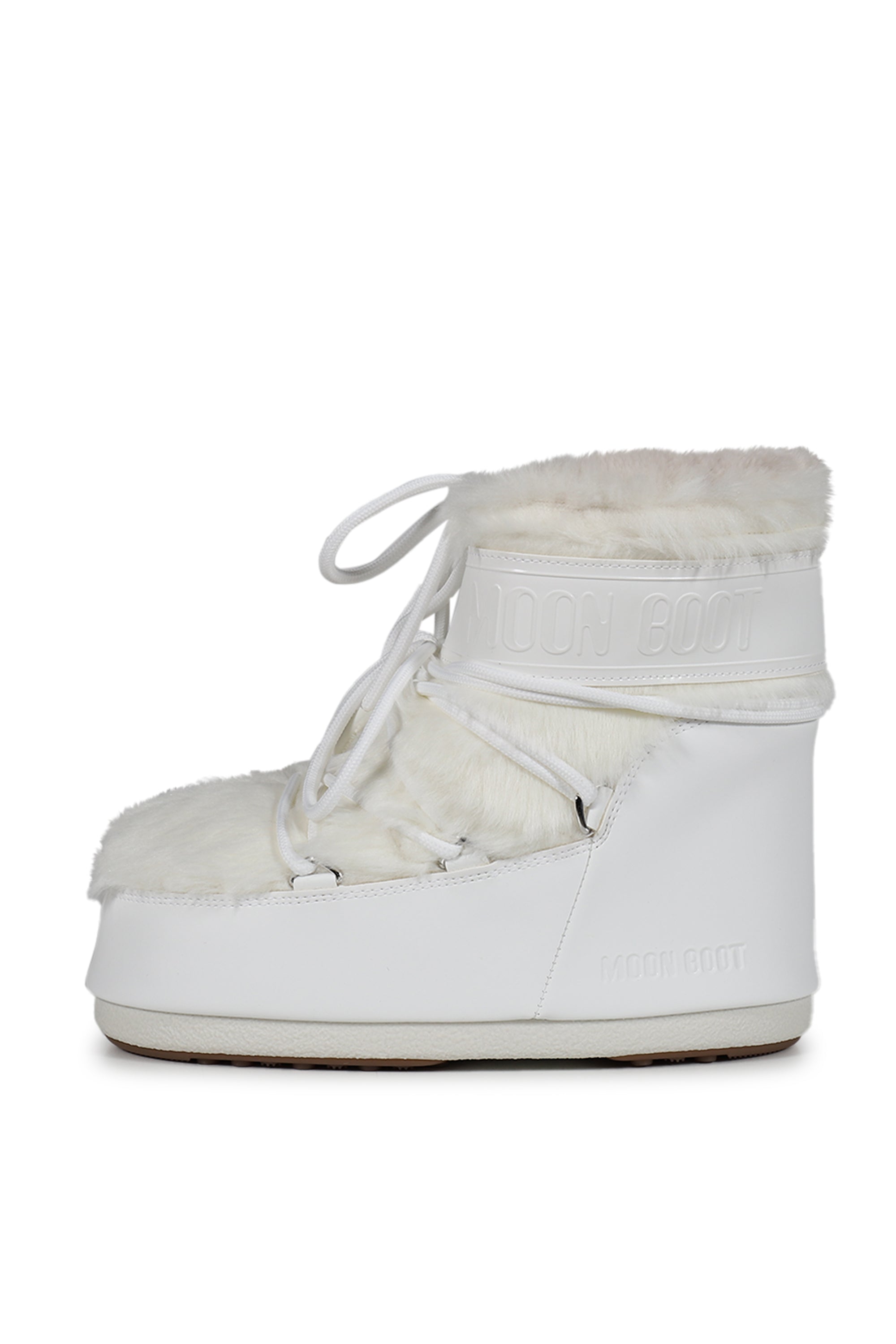 MOONBOOT ムーンブーツ FW25 MB ICON LOW FAUX FUR / OPTICAL WHT