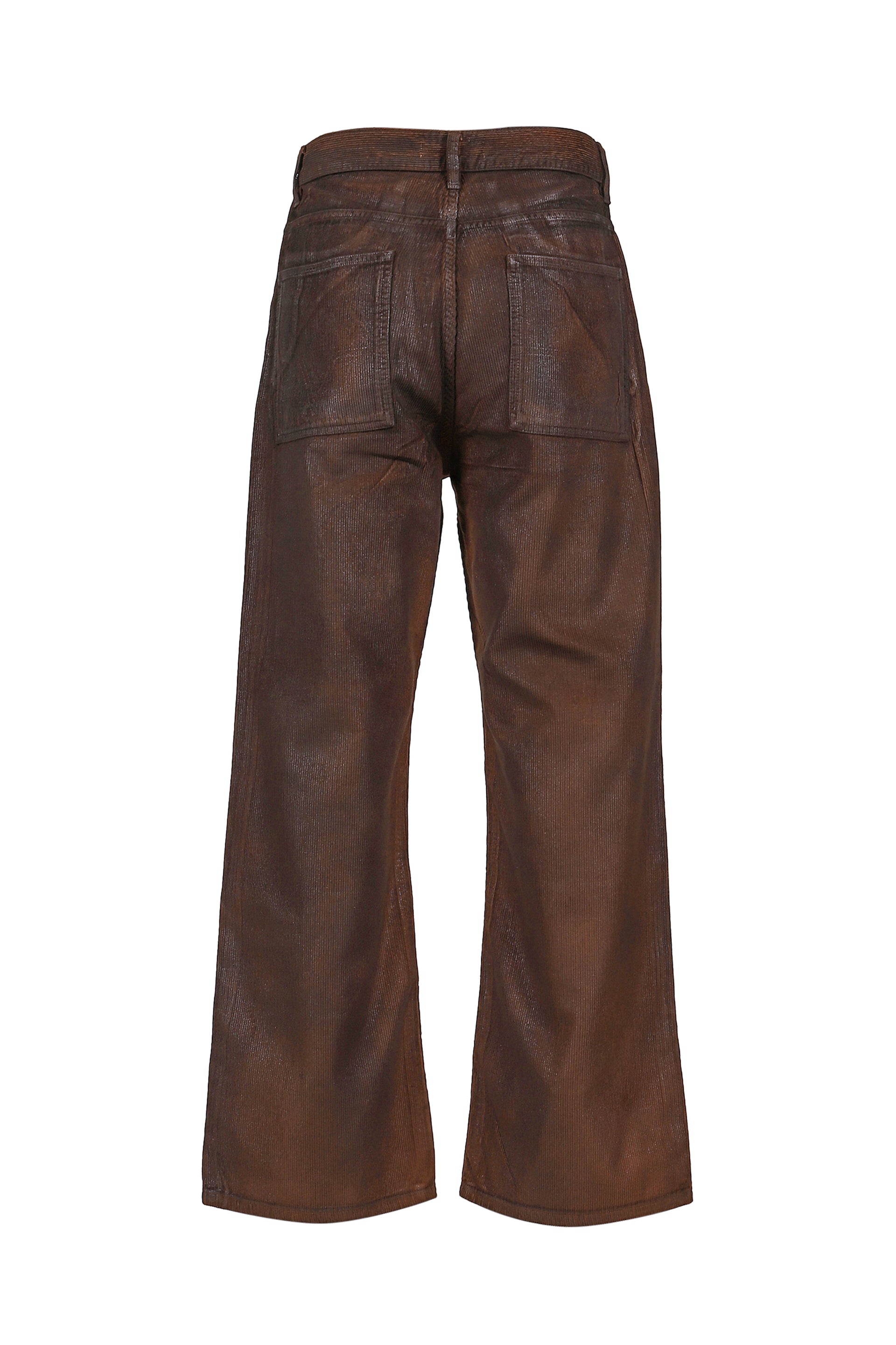 WAXED BAGGY CORD PANTS / BRW