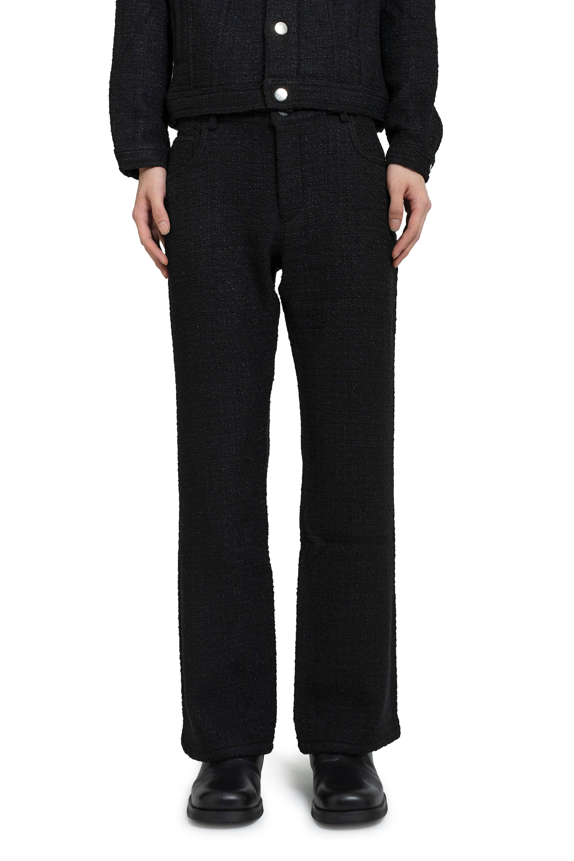 FIVE POCKET FLARE TROUSERS / BLK